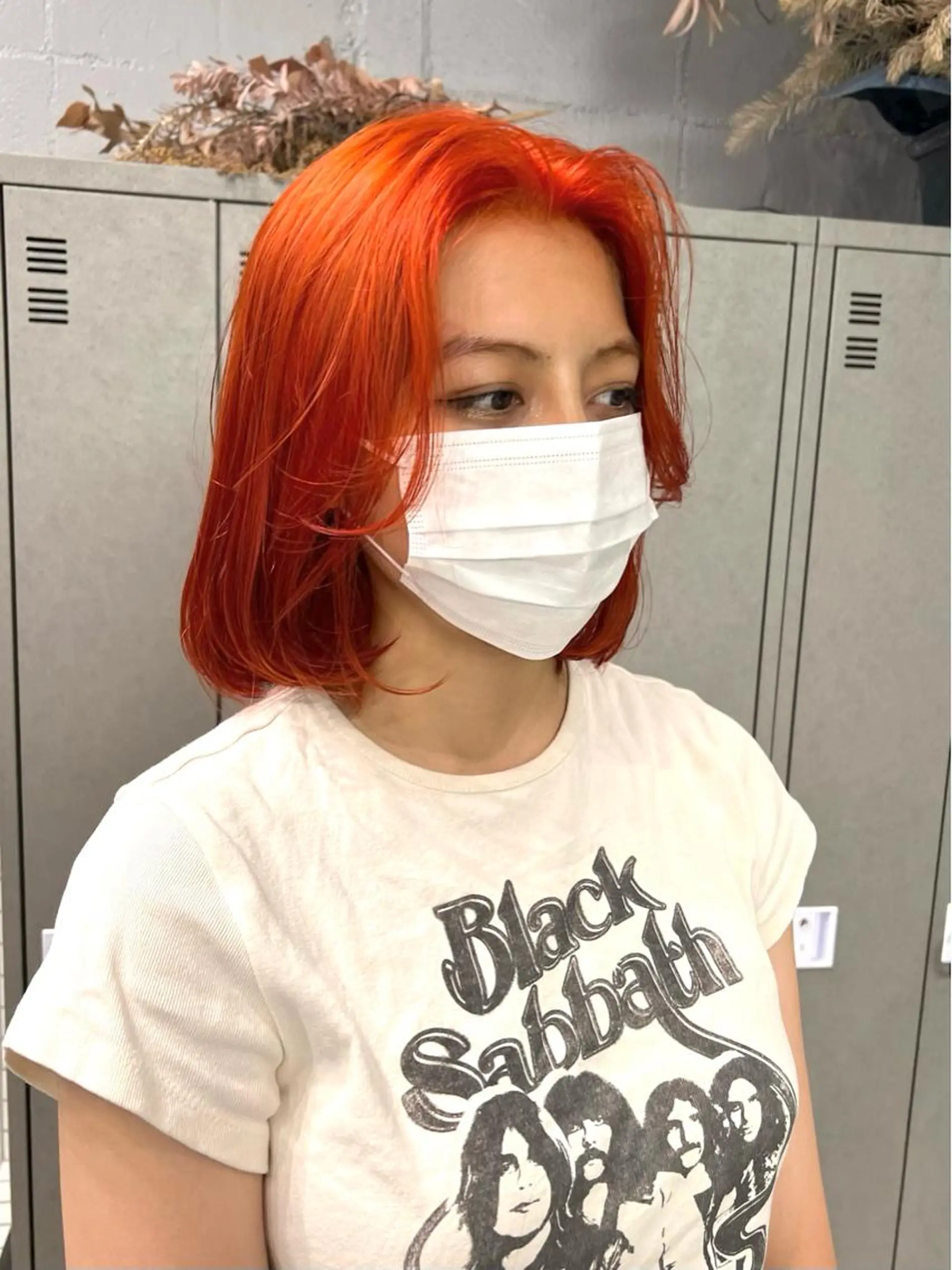 ショート カラー ブリーチ オレンジ 【メンズ特化】 寺田遥輝のヘアスタイル