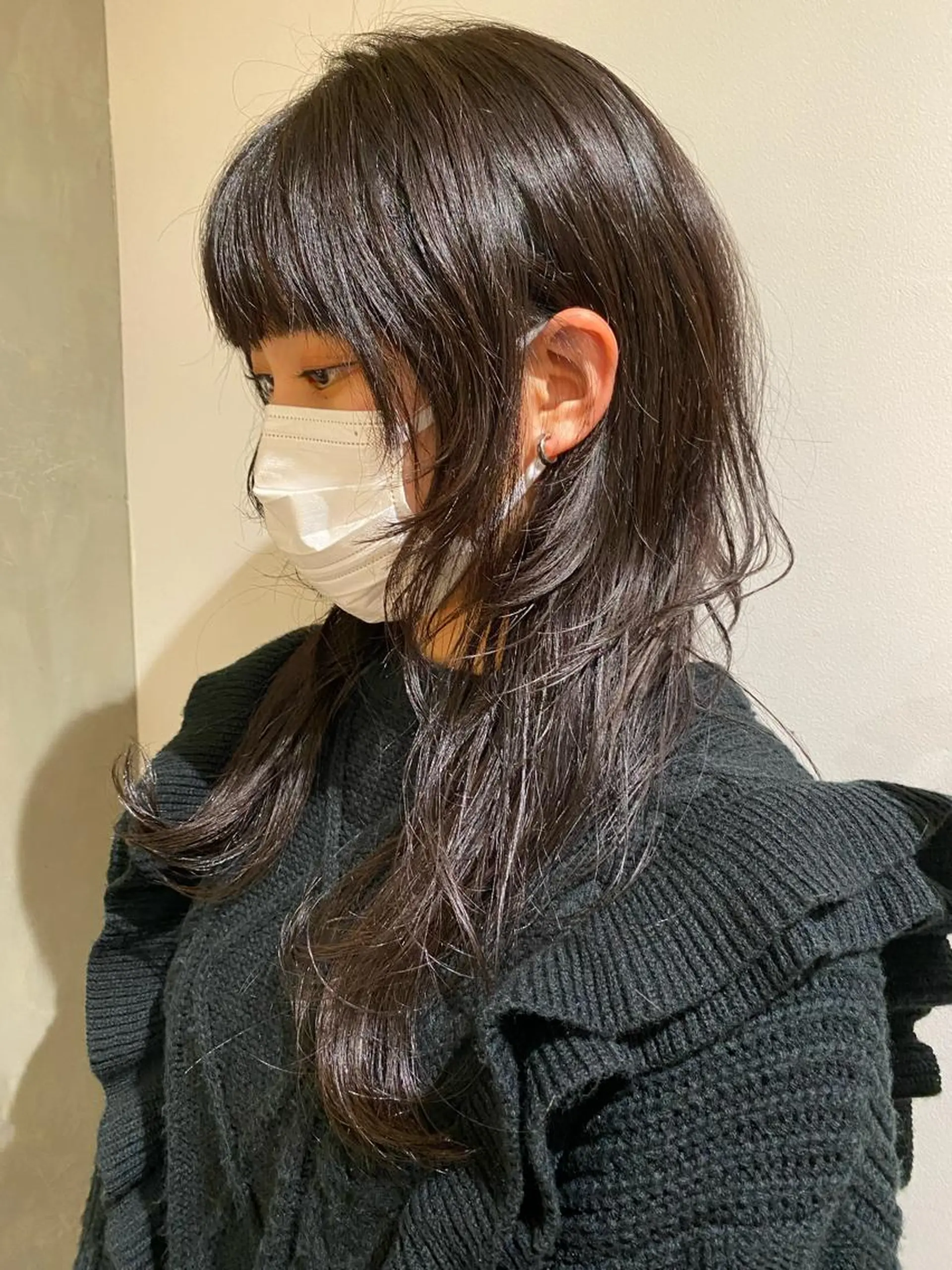 ロング カラー 梅田ハイトーン チダ ヒナノのヘアスタイル