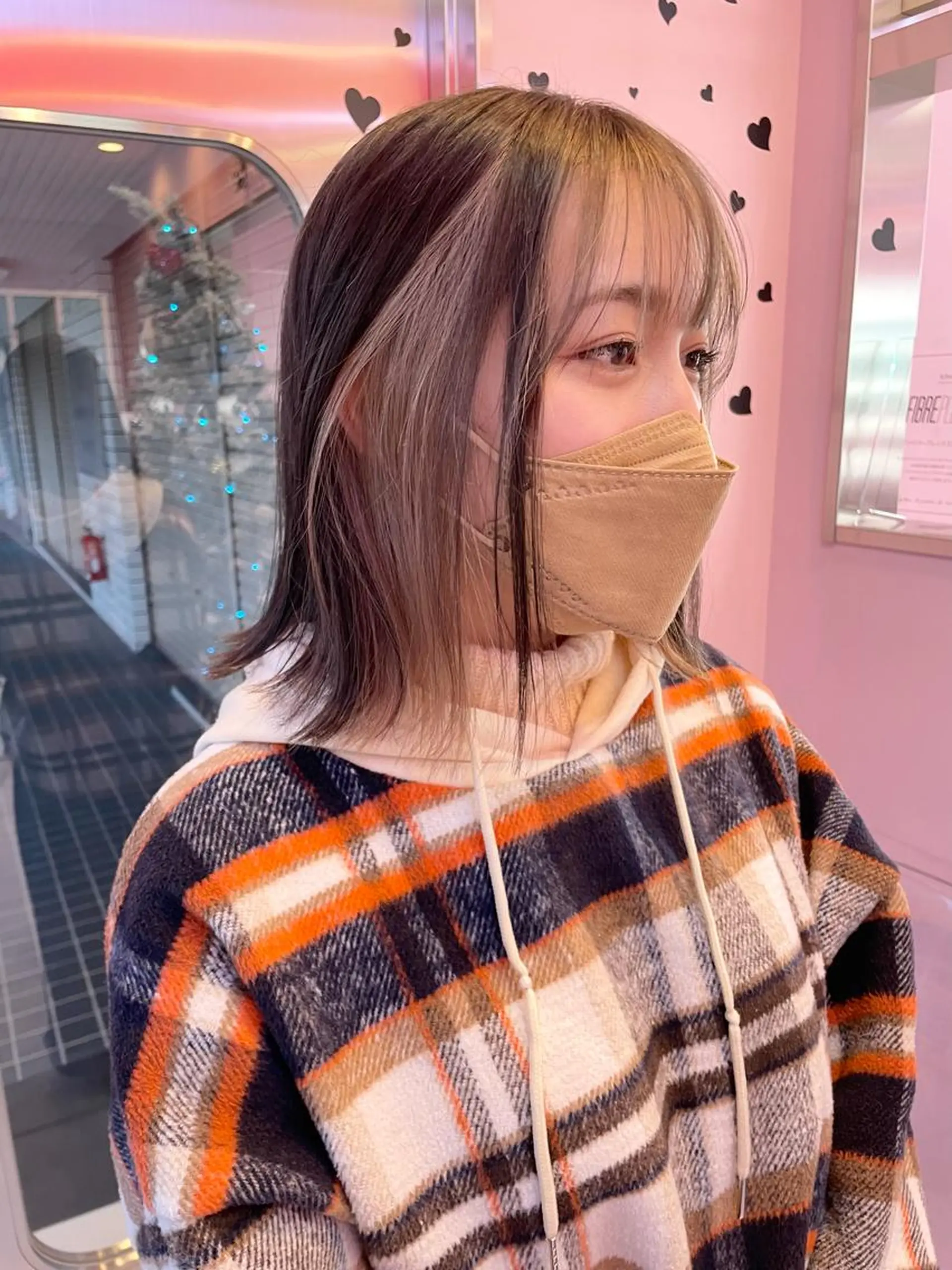 セミロング カラー ベージュカラー ホワイトベージュ 心斎橋/ブリーチ minamiのヘアスタイル