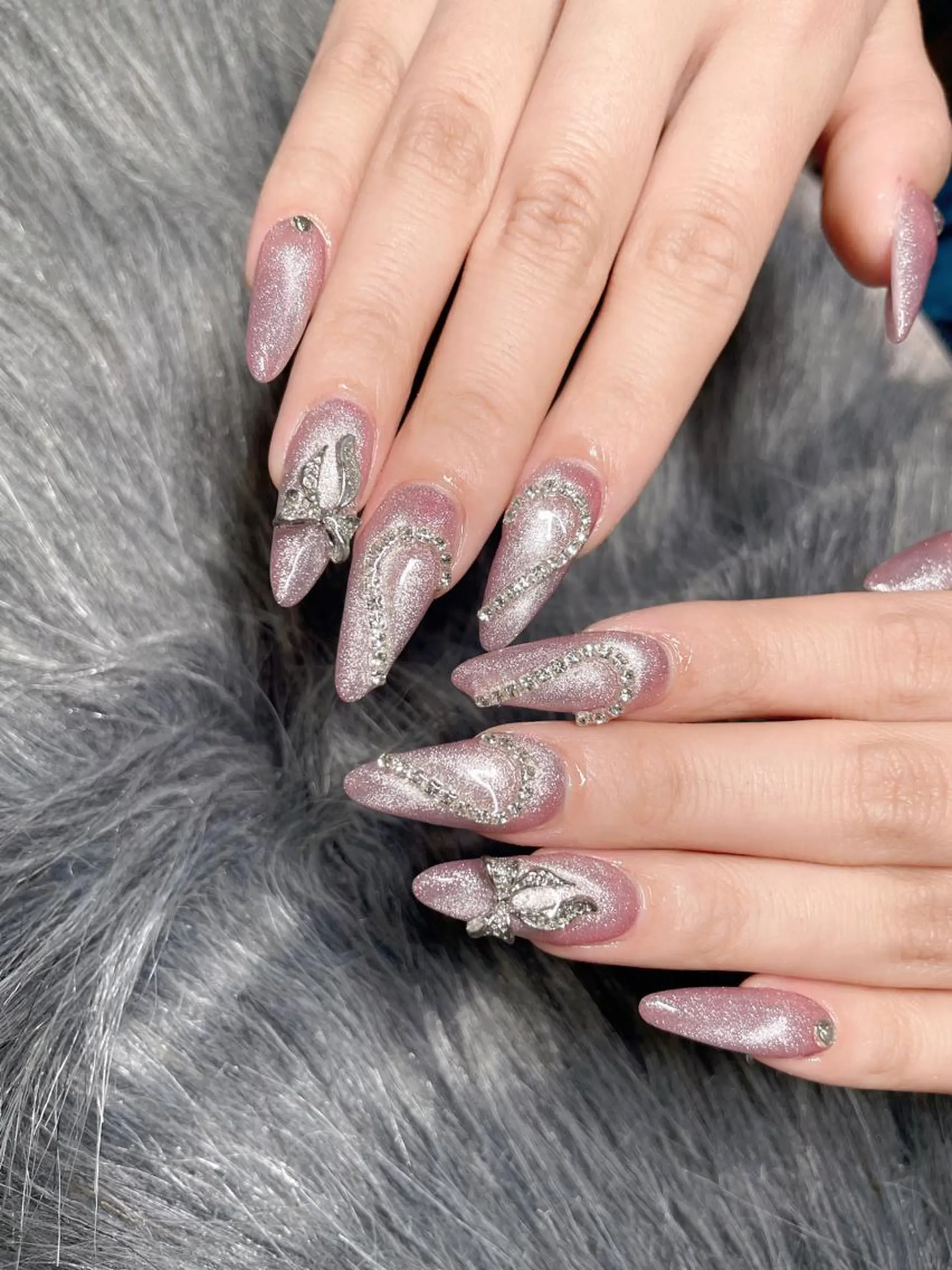 ロング ネイル マグネットネイル ハンドネイル 《LB》ラブリエ Nail&eyeのマツエク・マツパデザイン