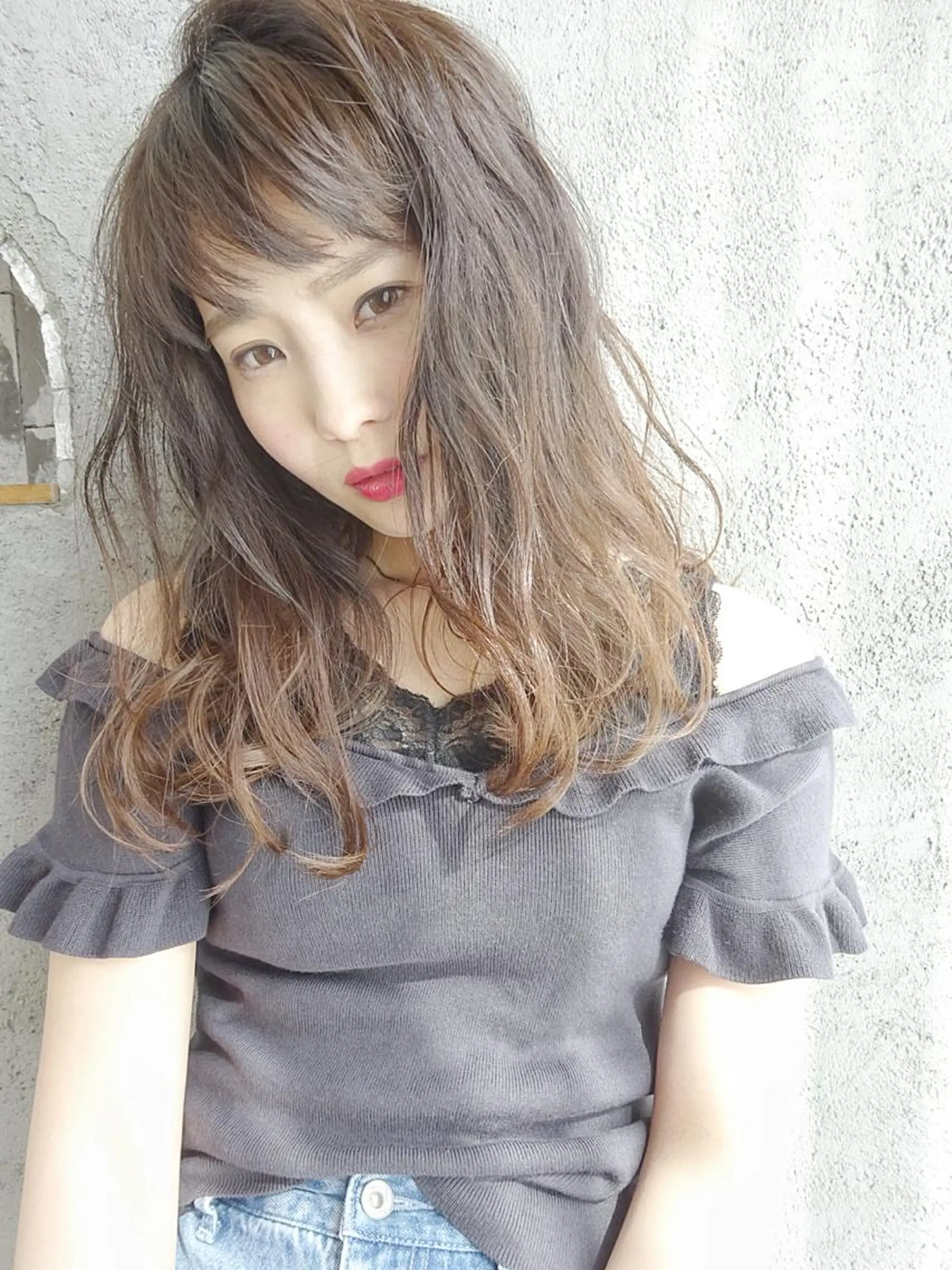 セミロング カラー EMANON天神所属・Hitomi Ezakiのヘアスタイル