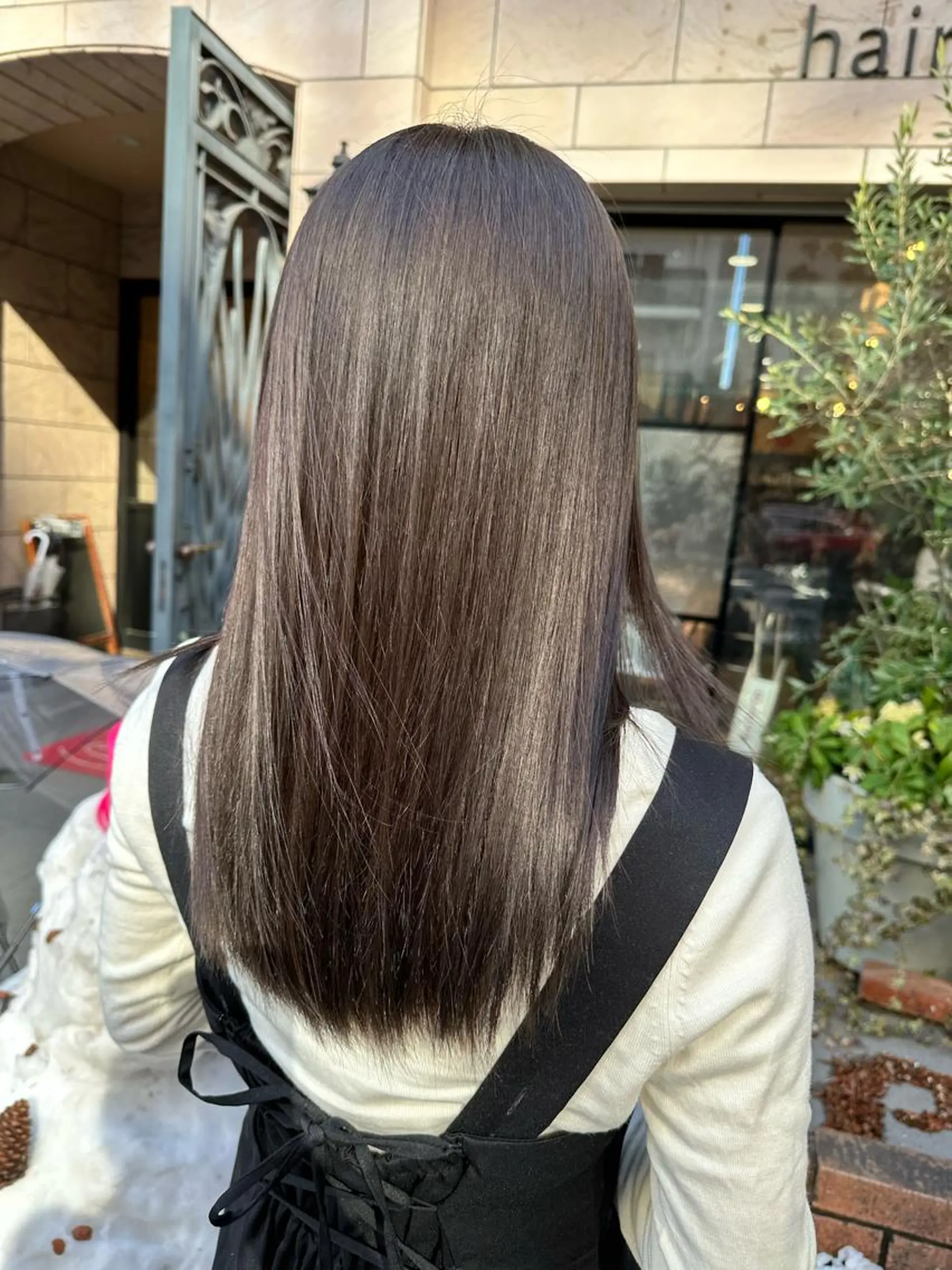 ロング カラー ブリーチ グレージュ ブリーチなしカラー カット ヘアカラー トリートメント 特殊カラー特化 ✂️SHIAN フジのヘアスタイル