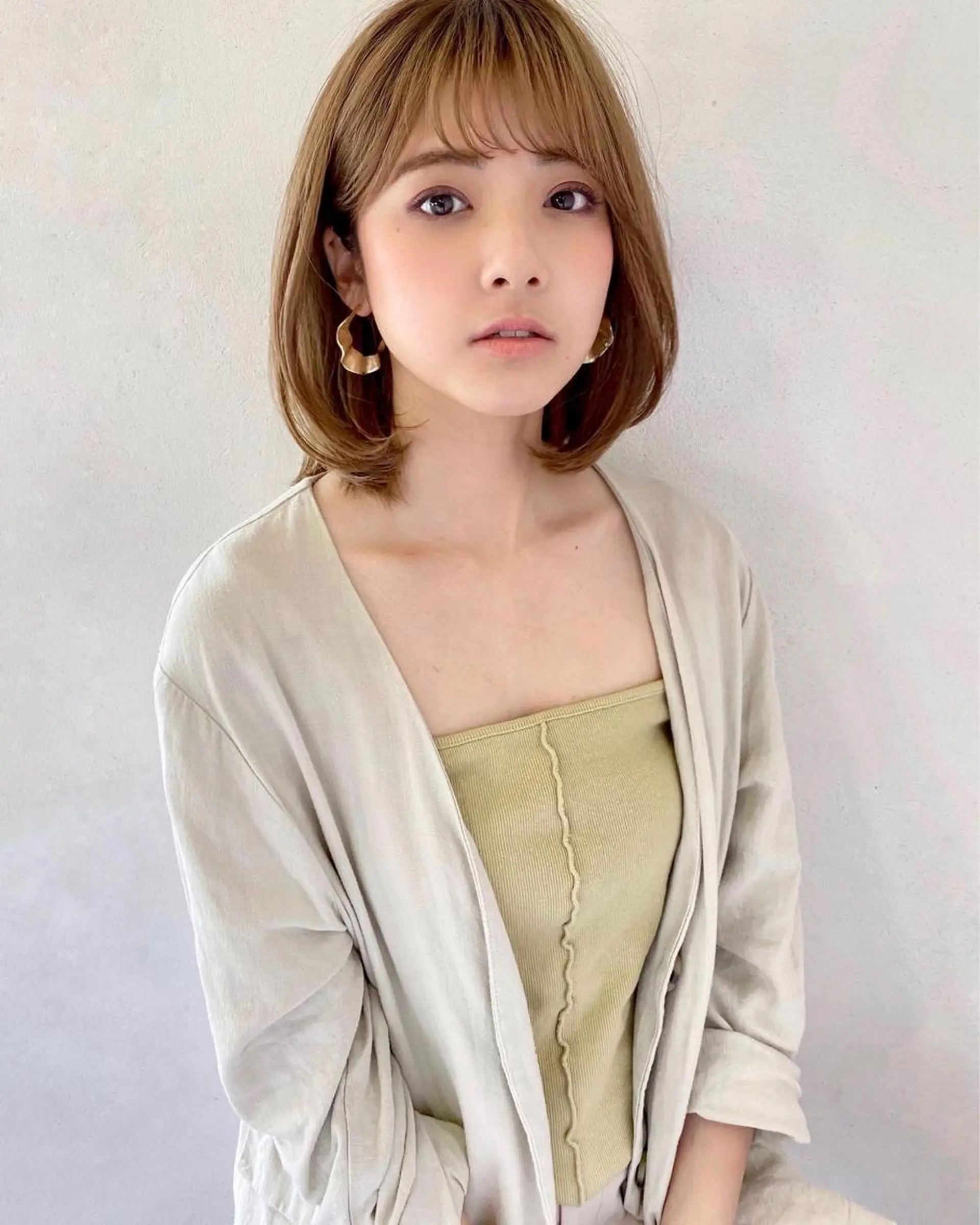 ミディアム カラー ボブ指名No.1🌞 オガタのヘアスタイル