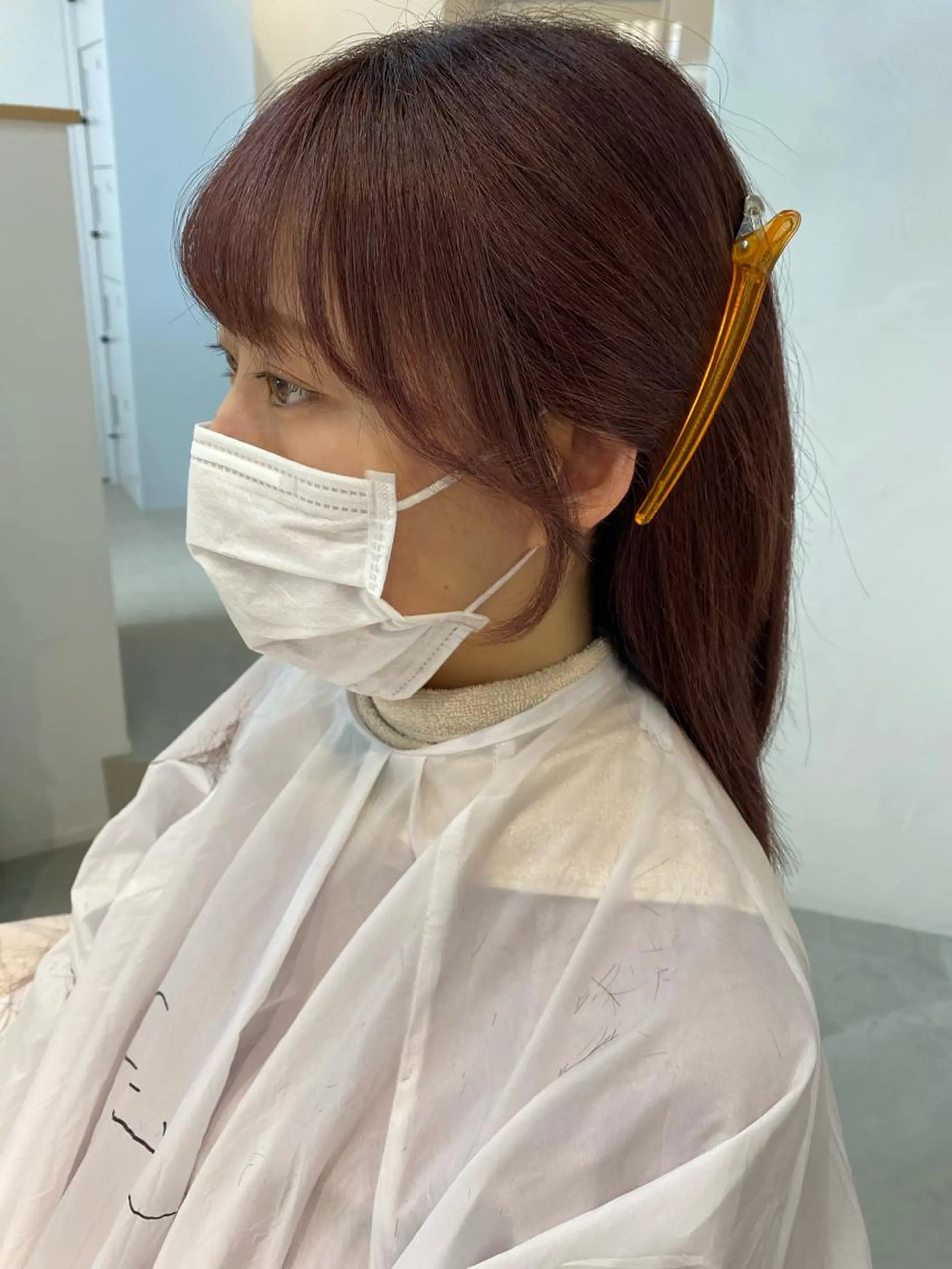 ミディアム カラー 顔周りカット 韓国風ヘア カット ヘアカラー トリートメント fit stand /HIIRAGIのヘアスタイル