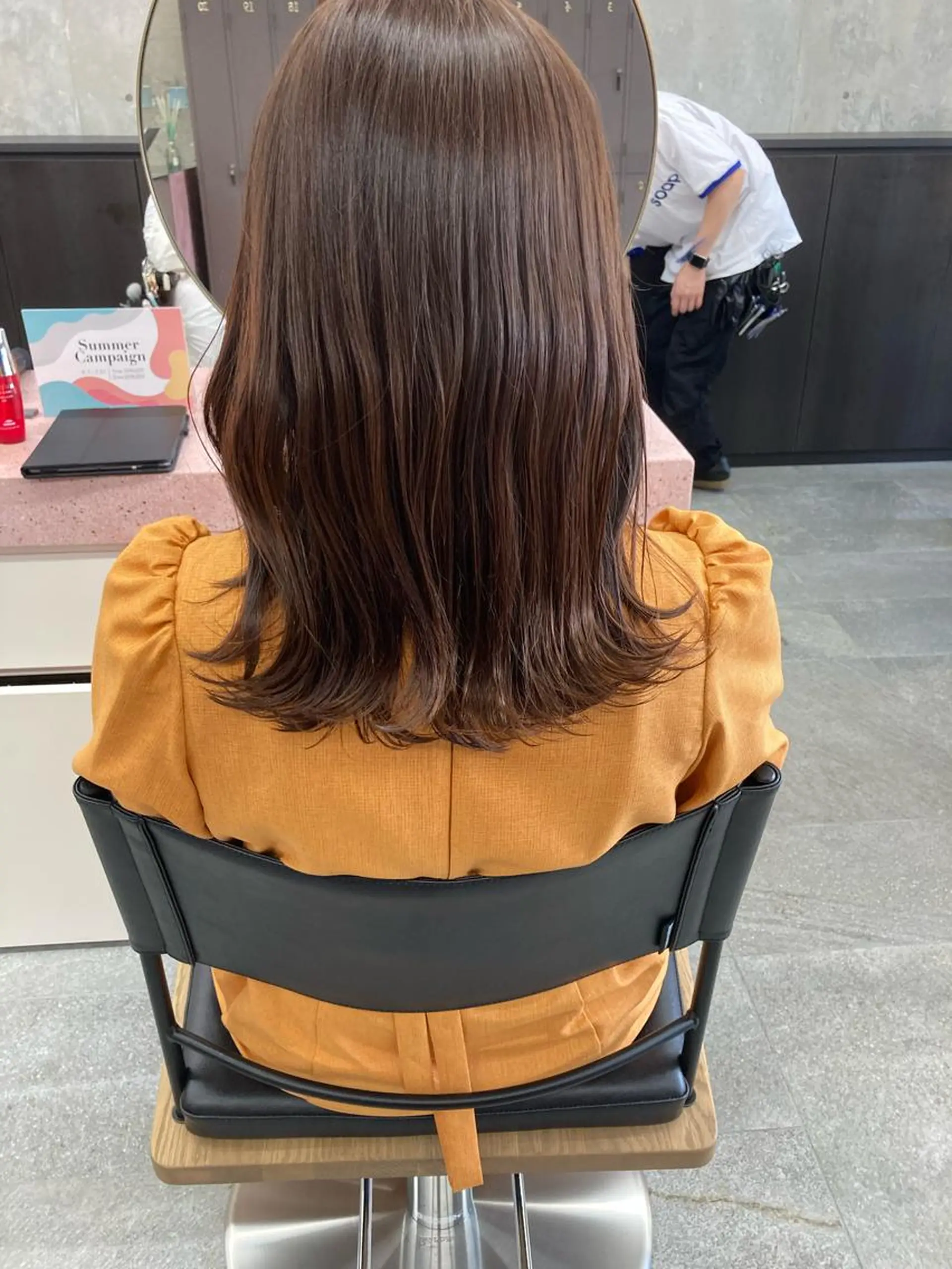 ミディアム カラー ベージュカラー 透明感カラー 小木曽智美 /ボブ/ショートのヘアスタイル