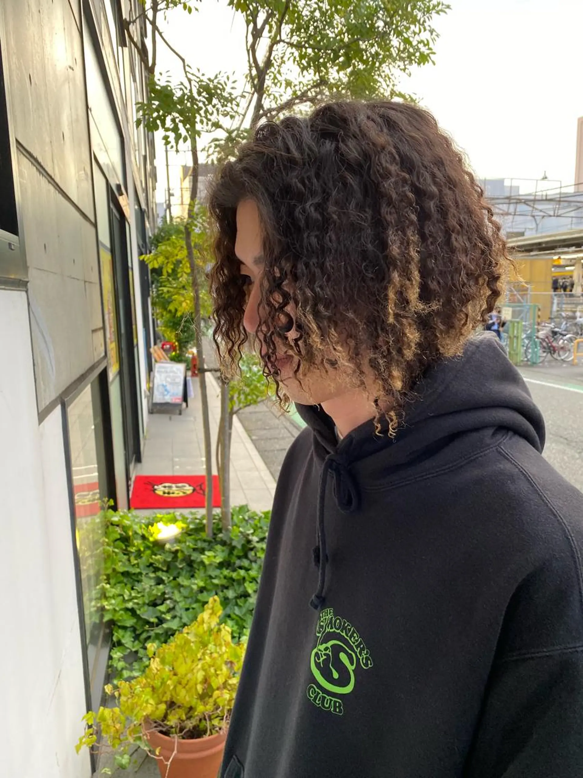 ミディアム パーマ メンズ カット パーマ 菊池大一 溝の口パーマのヘアスタイル