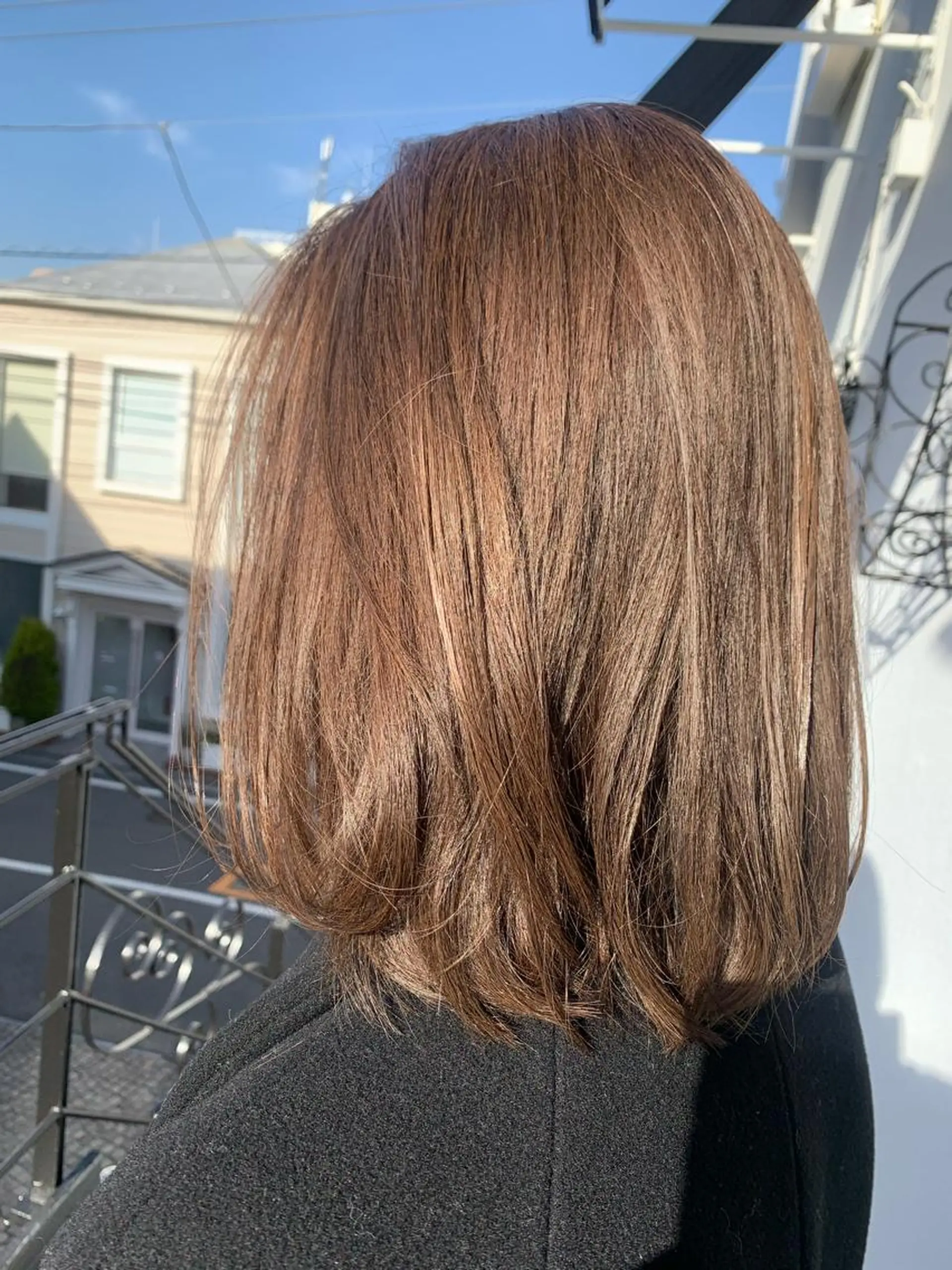 ミディアム カラー カット ヘアカラー トリートメント 平 ちひろのヘアスタイル