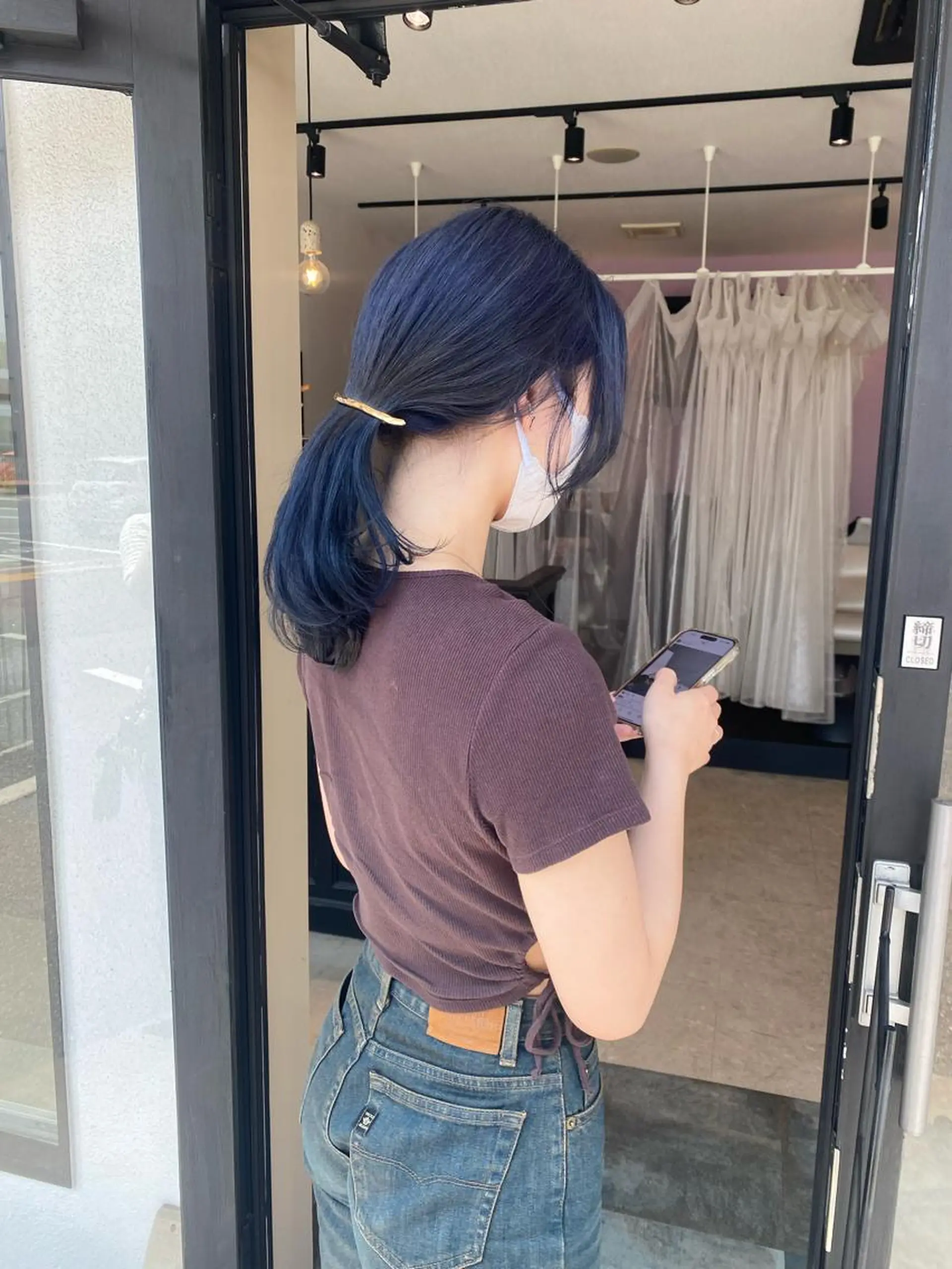 カラー ブルーカラー ネイビーカラー MATTY azusaのヘアスタイル