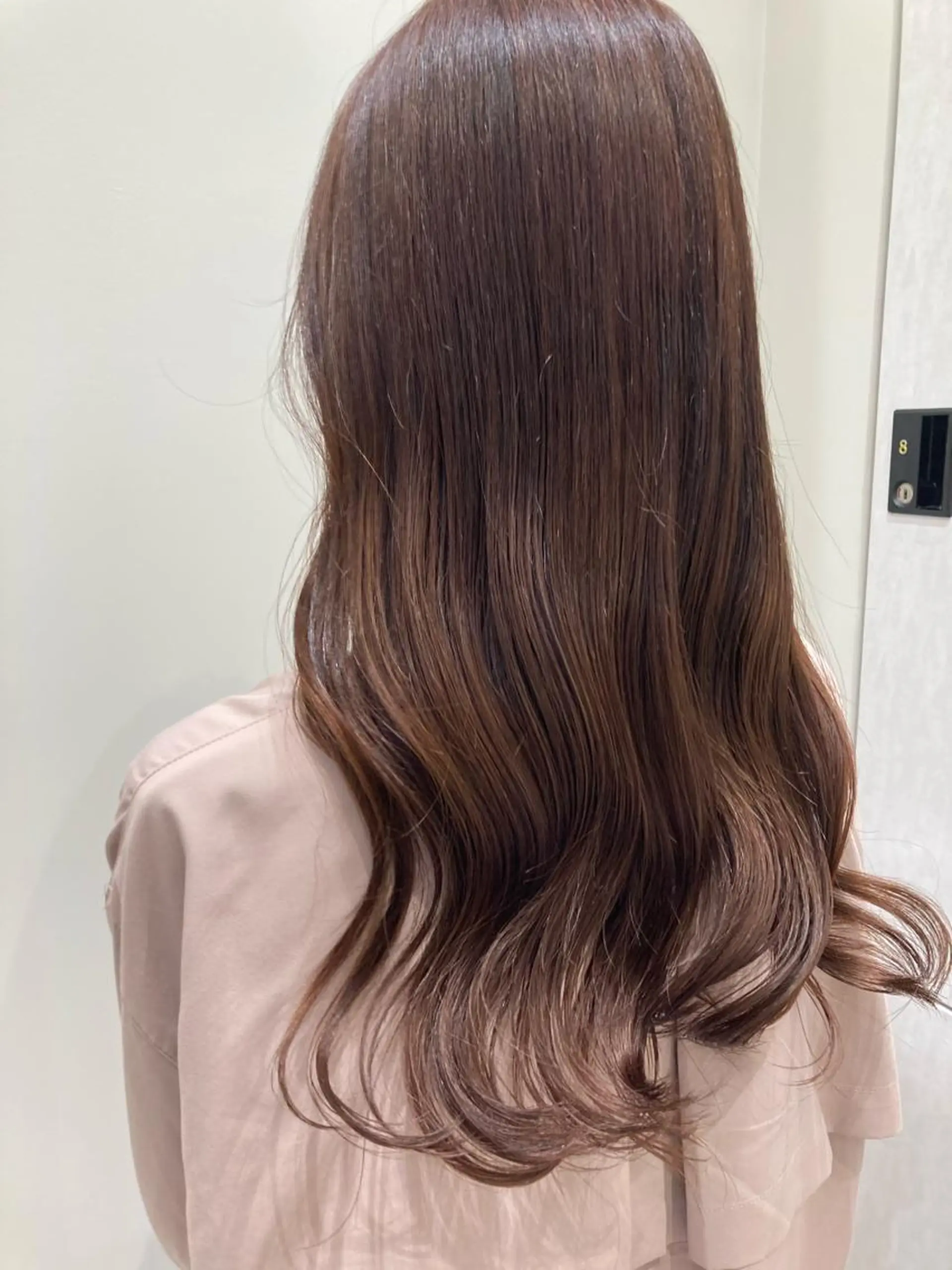 ロング カラー ヘアアレンジ テラコッタ funeye MOEのマツエク・マツパデザイン