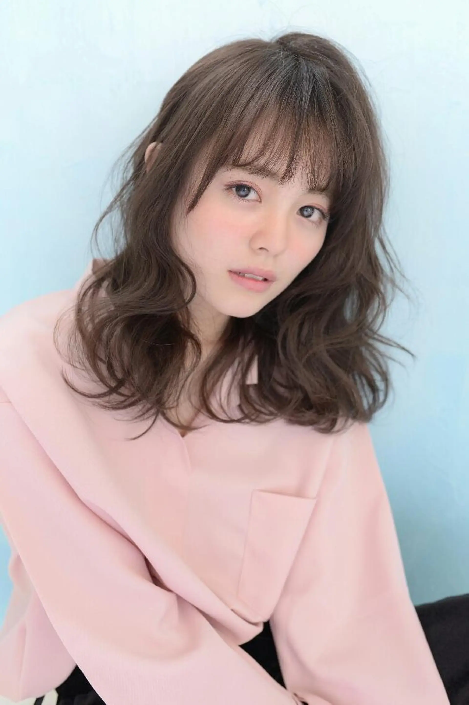 ミディアム belta 姫路山吹 カラーモデル募集のヘアスタイル