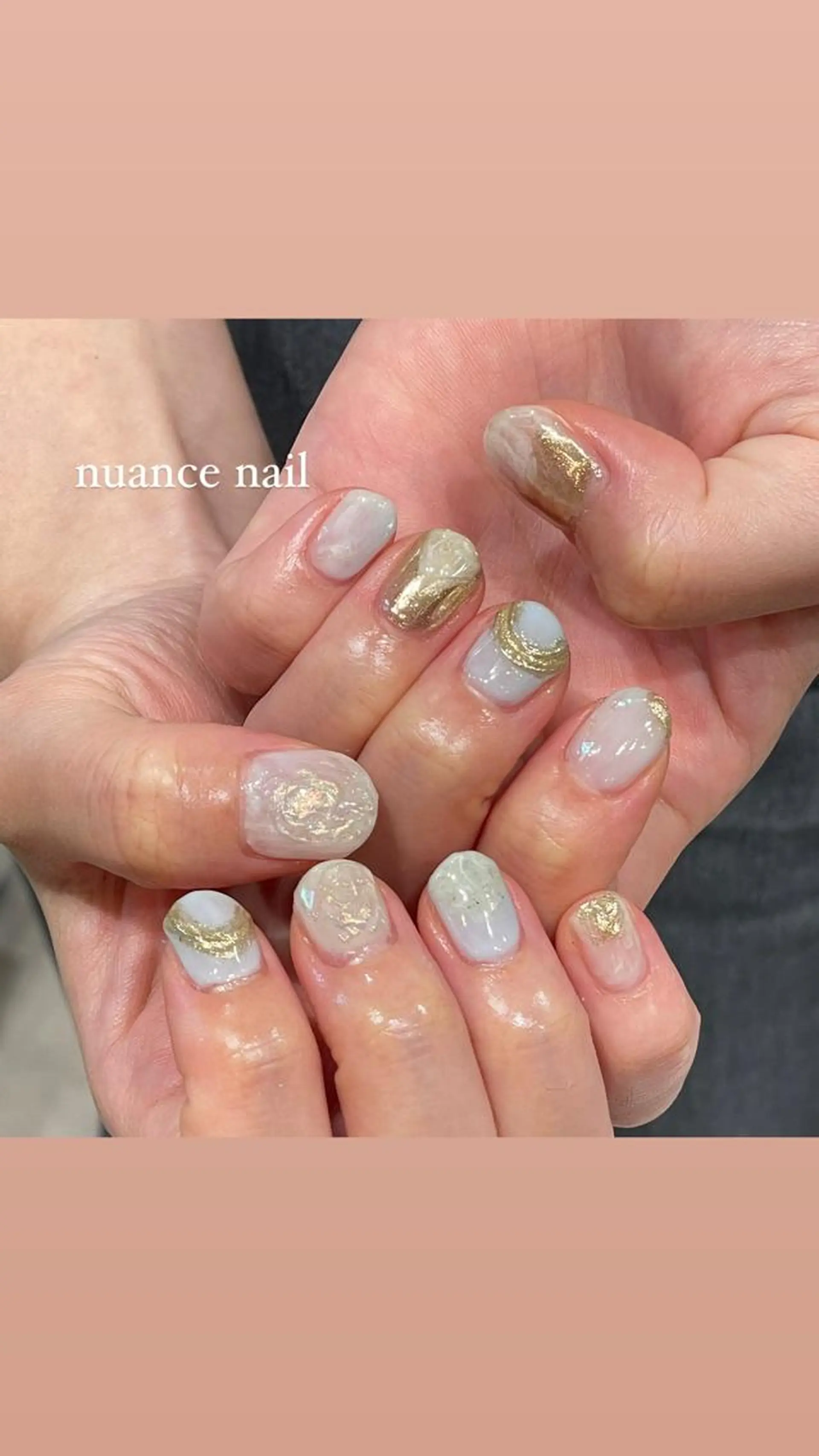 ネイル ハンドネイル 淡色ネイル 🎀moeのネイルデザイン