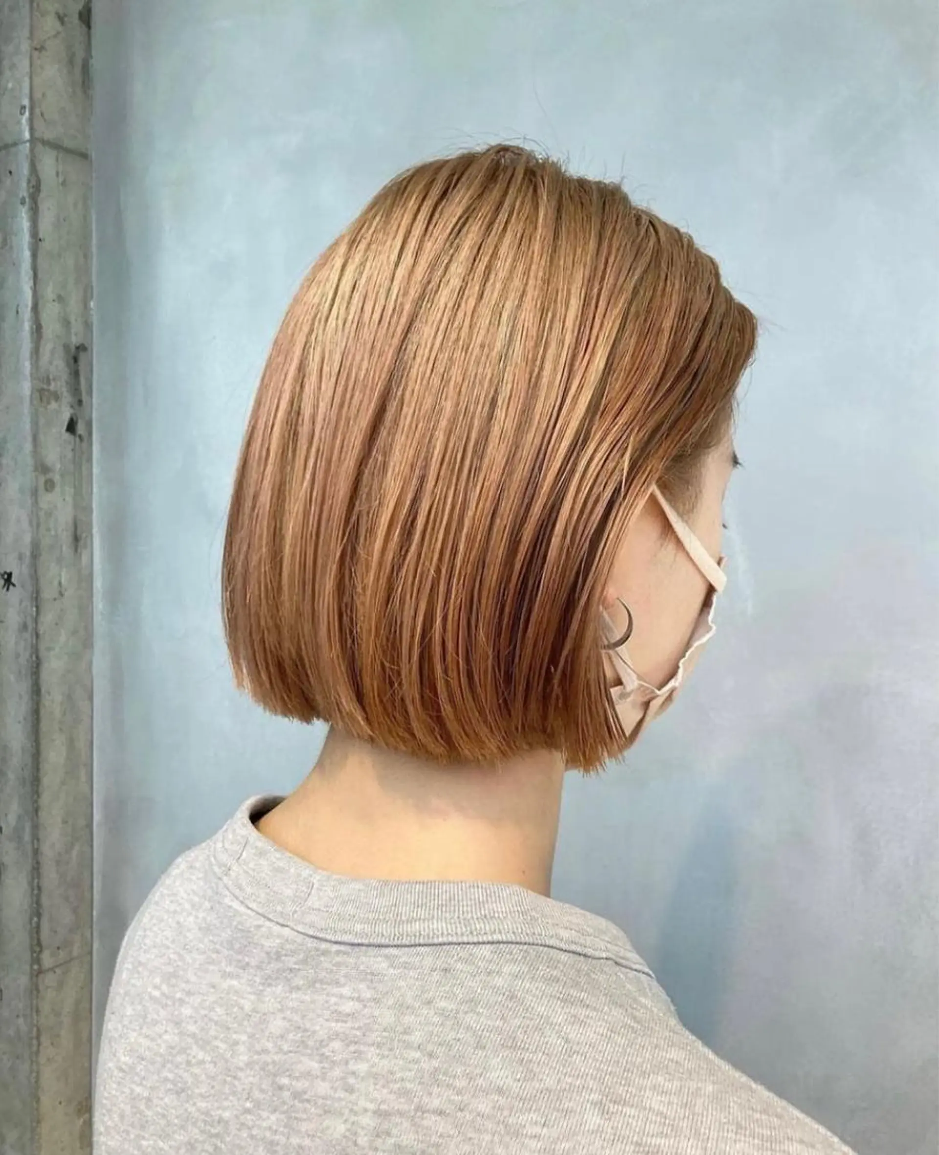 ミディアム 抜け感ハイトーン/ ボブ/Ririnaのヘアスタイル