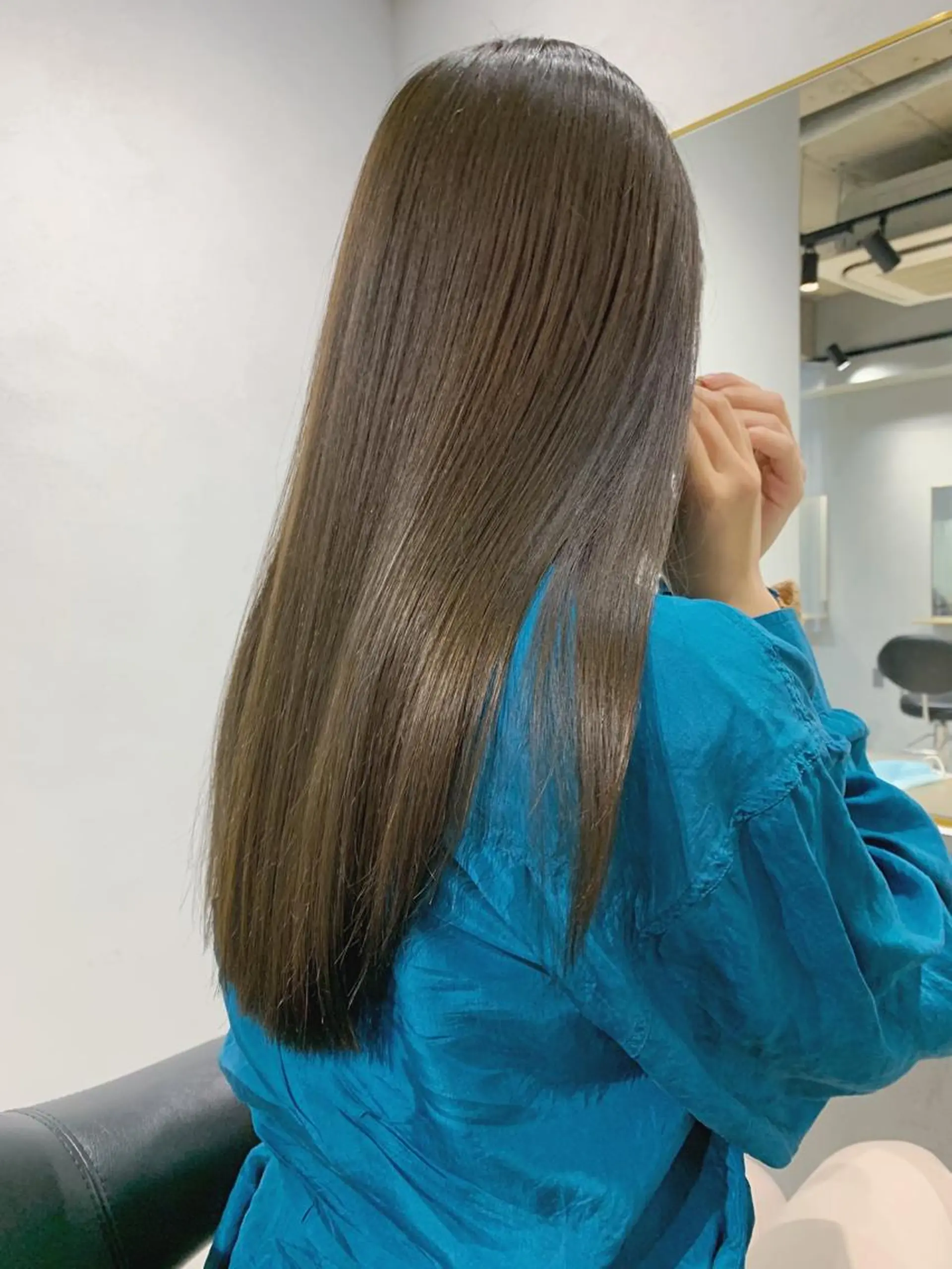 ロング カラー ボブパーマコテ巻き風 パーマNo1深江秀平のヘアスタイル