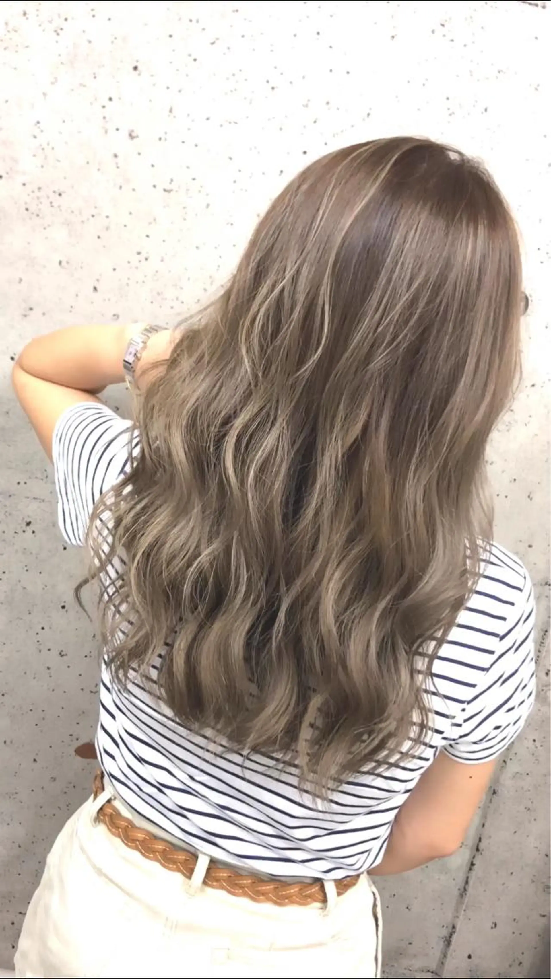 ロング カラー バレイヤージュ レイヤーカット 奥山義進/大宮 /ダブルカラーのヘアスタイル