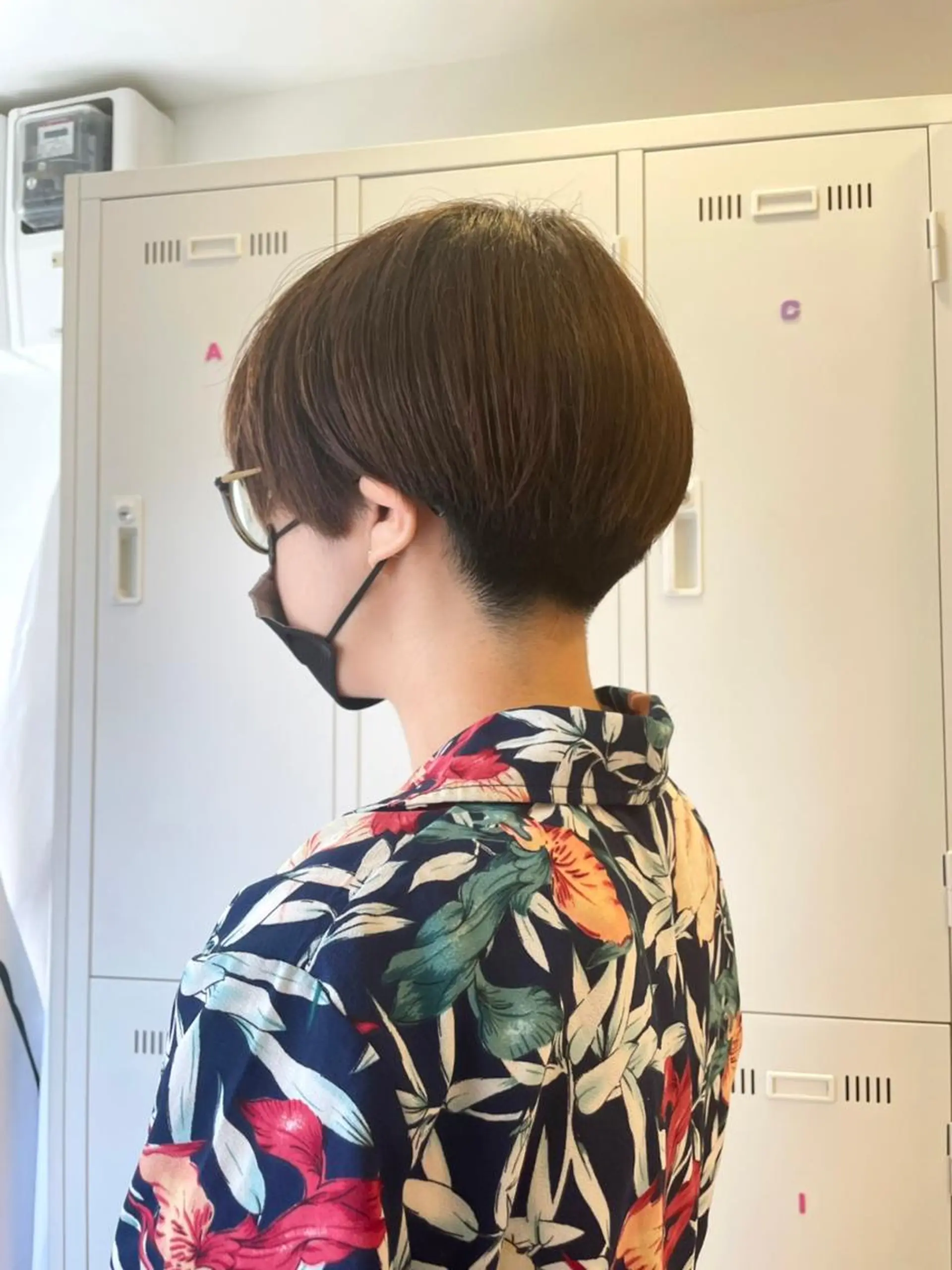 カラー ショート アディクシーカラー アクアカラー アッシュ バレイヤージュ ミストバング N° uairo 川崎店【ユアイロ】のヘアスタイル