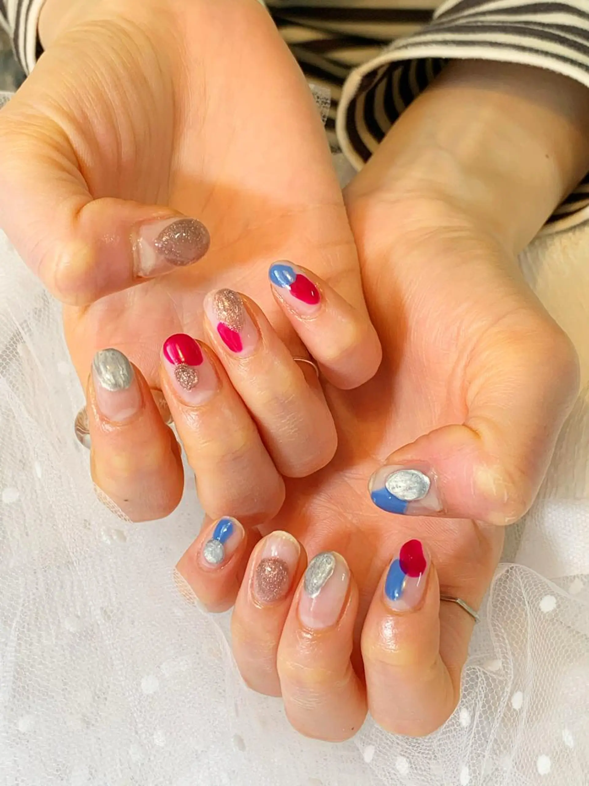 ネイル クリアネイル ハンドネイル フットネイル GéRanium Harukaのネイルデザイン