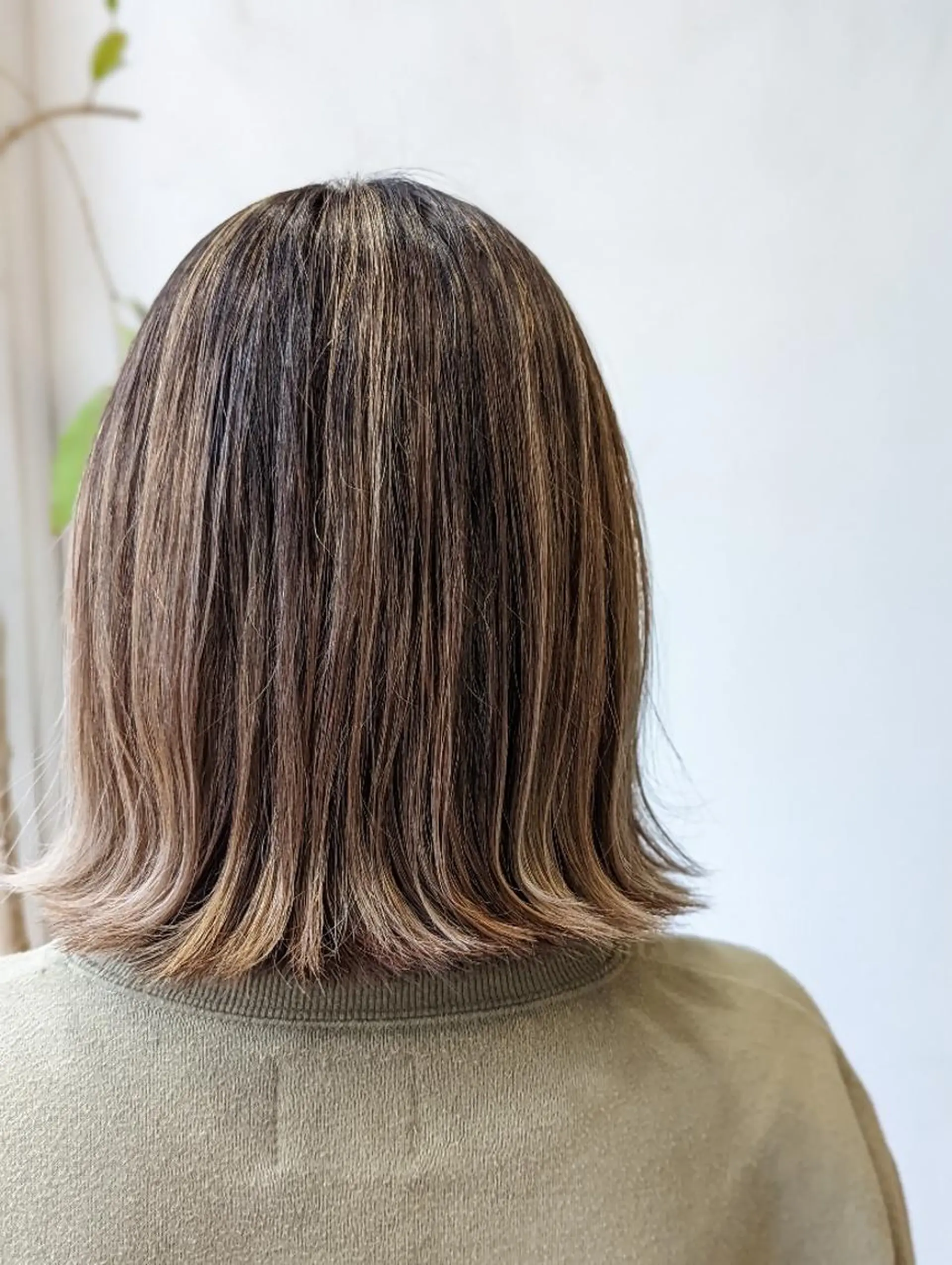 ミディアム ハイライト 髪質改善＆白髪ぼかし カラー♡店長みやけ♡のヘアスタイル