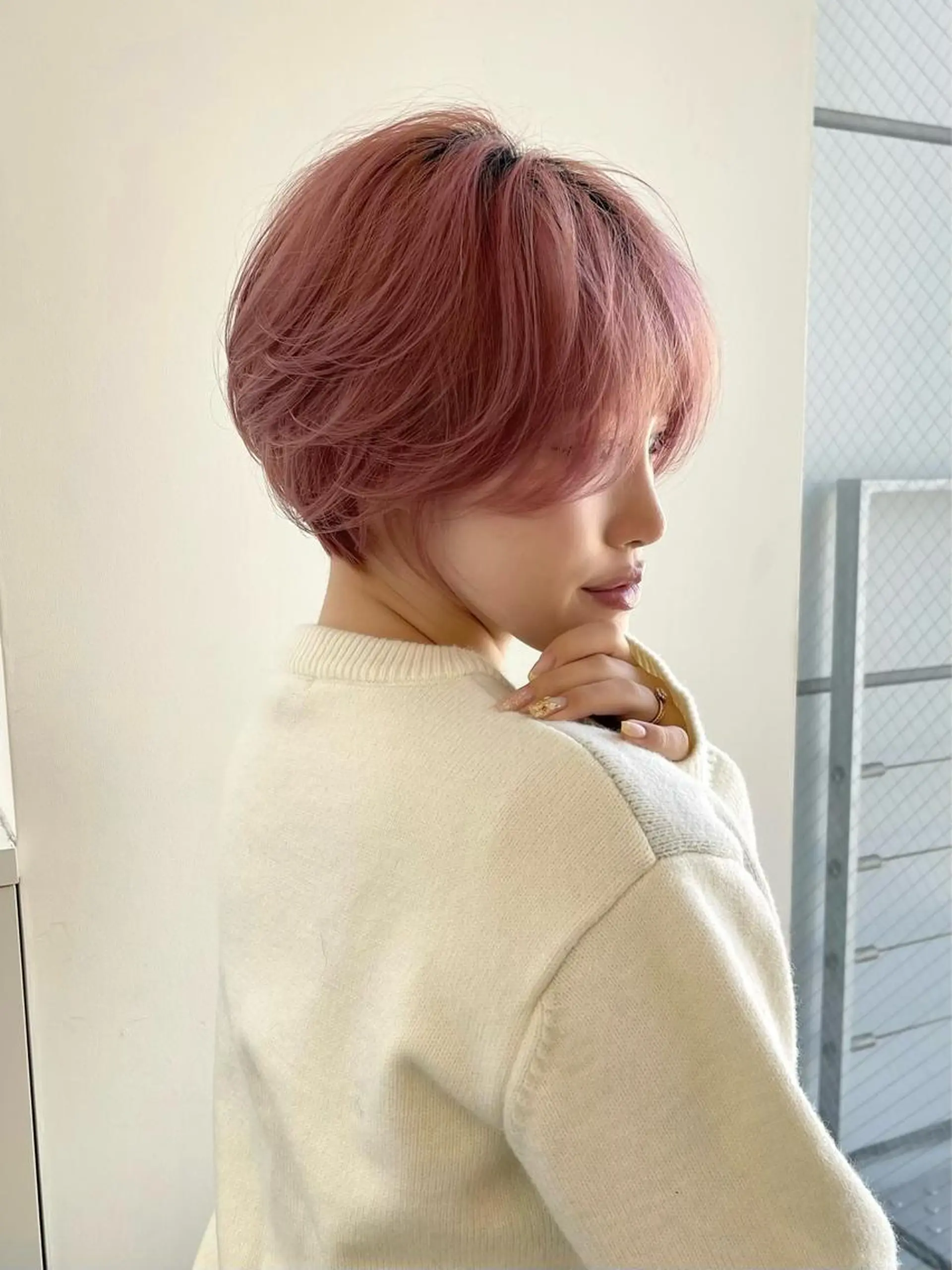 ショート 丸みショート イエローカラー 韓国風ヘア ショートヘア カット ヘアカラー トリートメント ショート・ボブ特化 mahoのその他イメージ