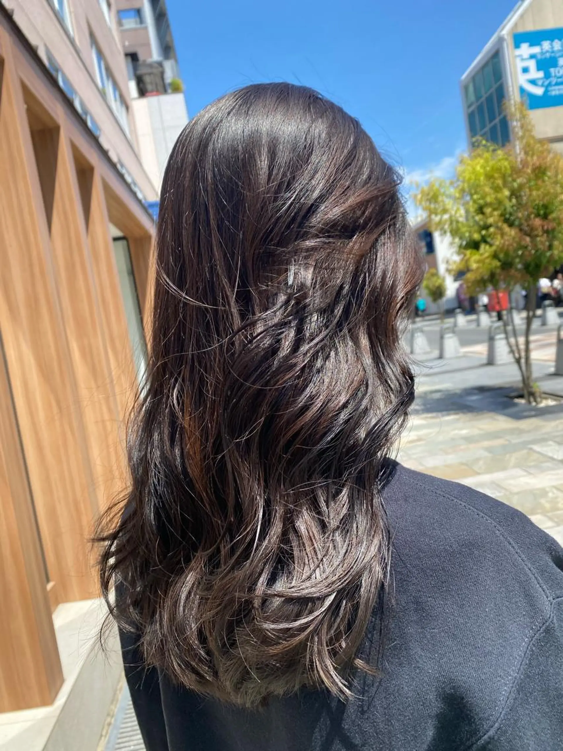 ロング カラー ブラウンカラー ダークブラウン ロング BLENDby happiness所属・KAORU/絹髪 /髪質改善/奈良のヘアスタイル