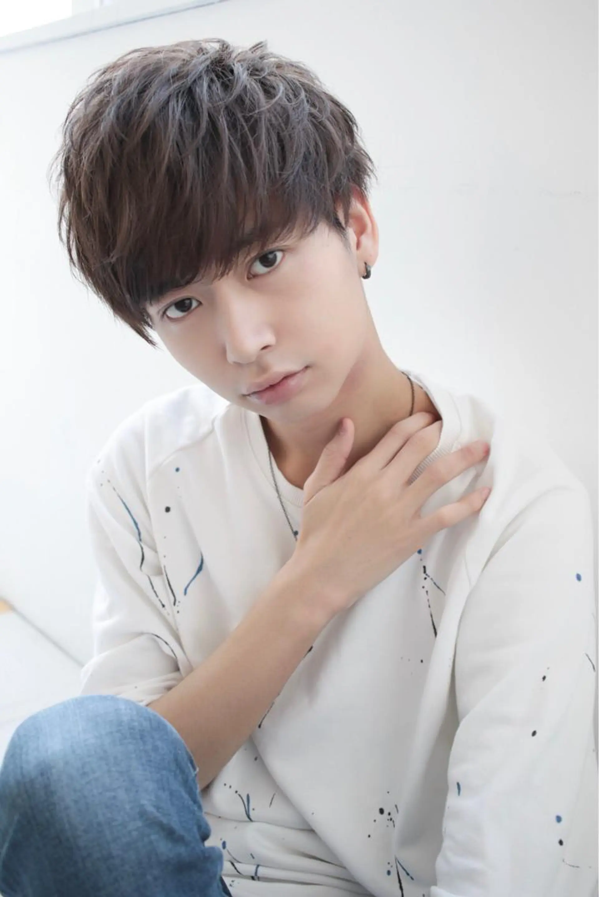 ショート メンズ BABY 艶髪暗髪ヘア💖達人のヘアスタイル