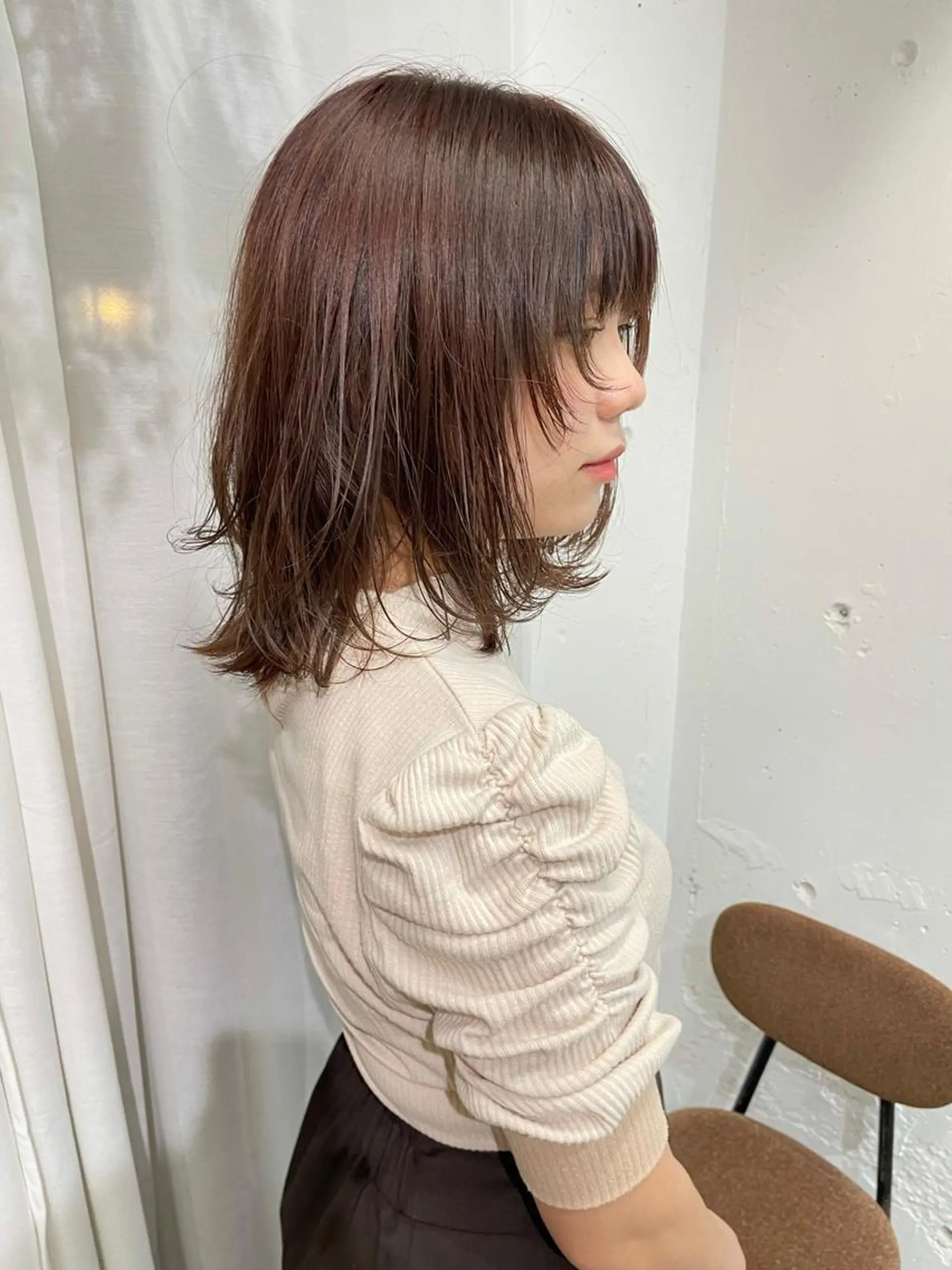 ミディアム ボブレイヤー ボブ レイヤーカット 仙田 遥のヘアスタイル