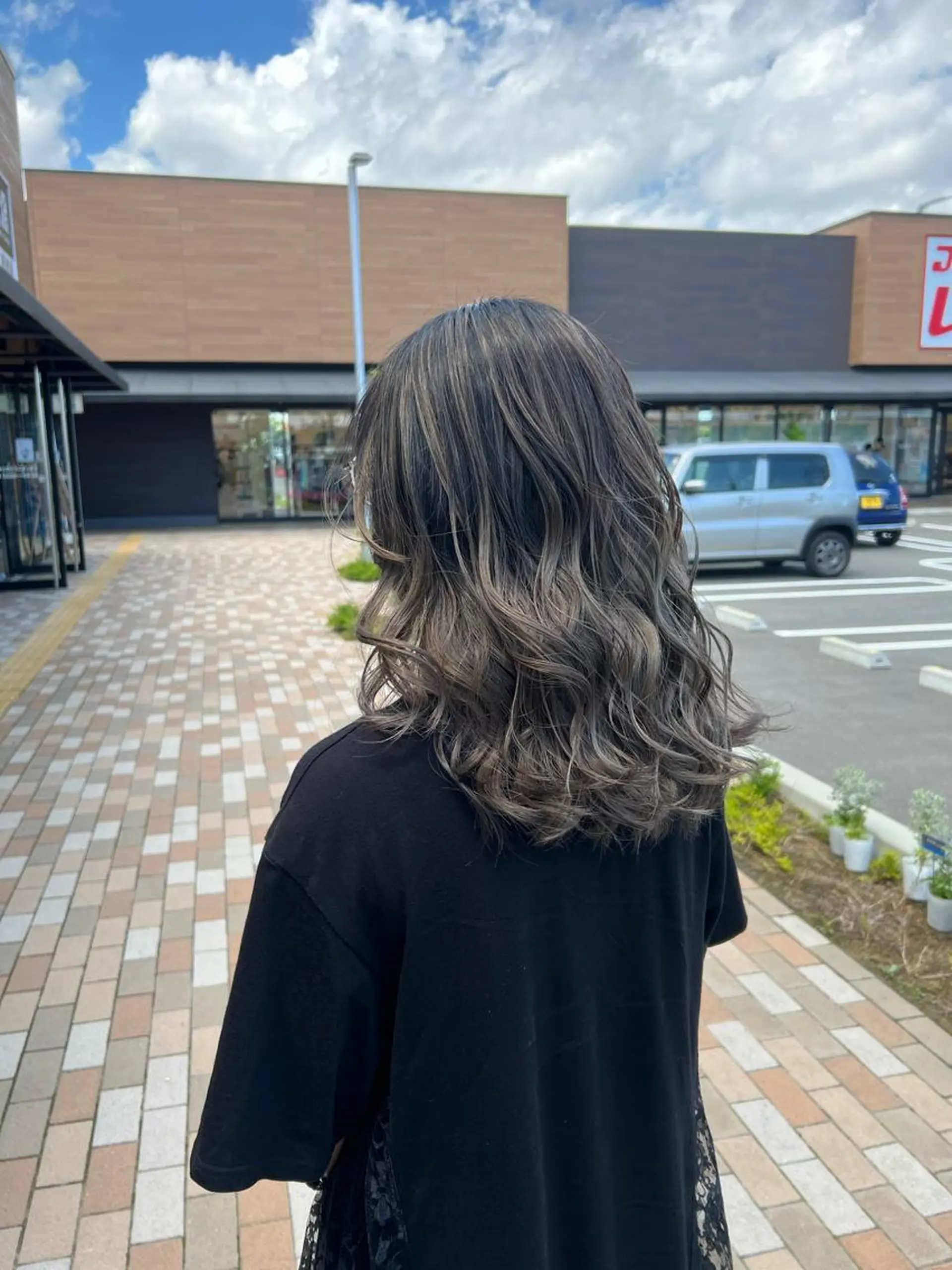 セミロング カラー 太白区白髪ぼかし/ ボブカット/千葉達人のヘアスタイル