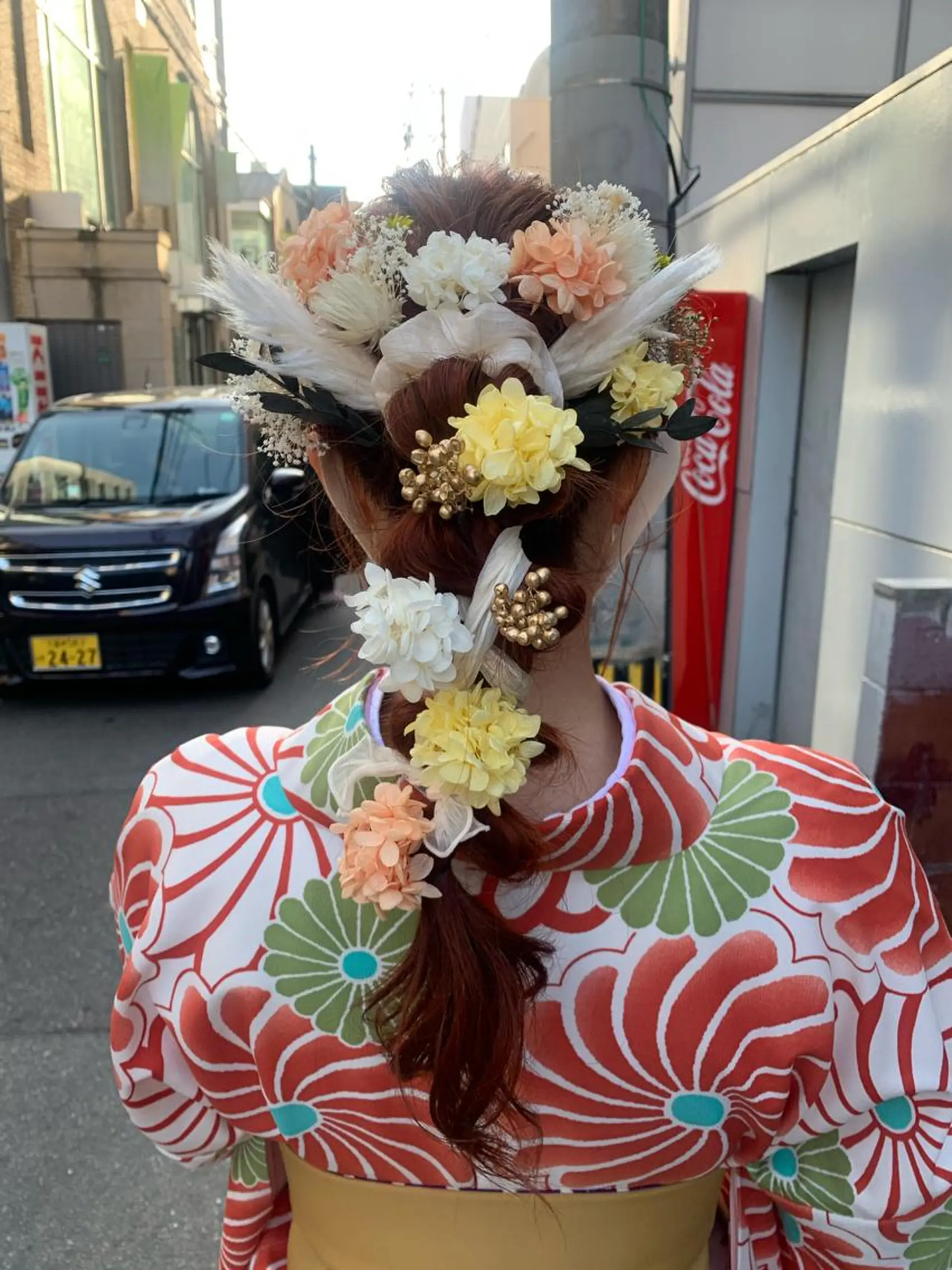 ロング カラー ヘアアレンジ ヘアカラー MARU レイヤー/パーマのヘアスタイル