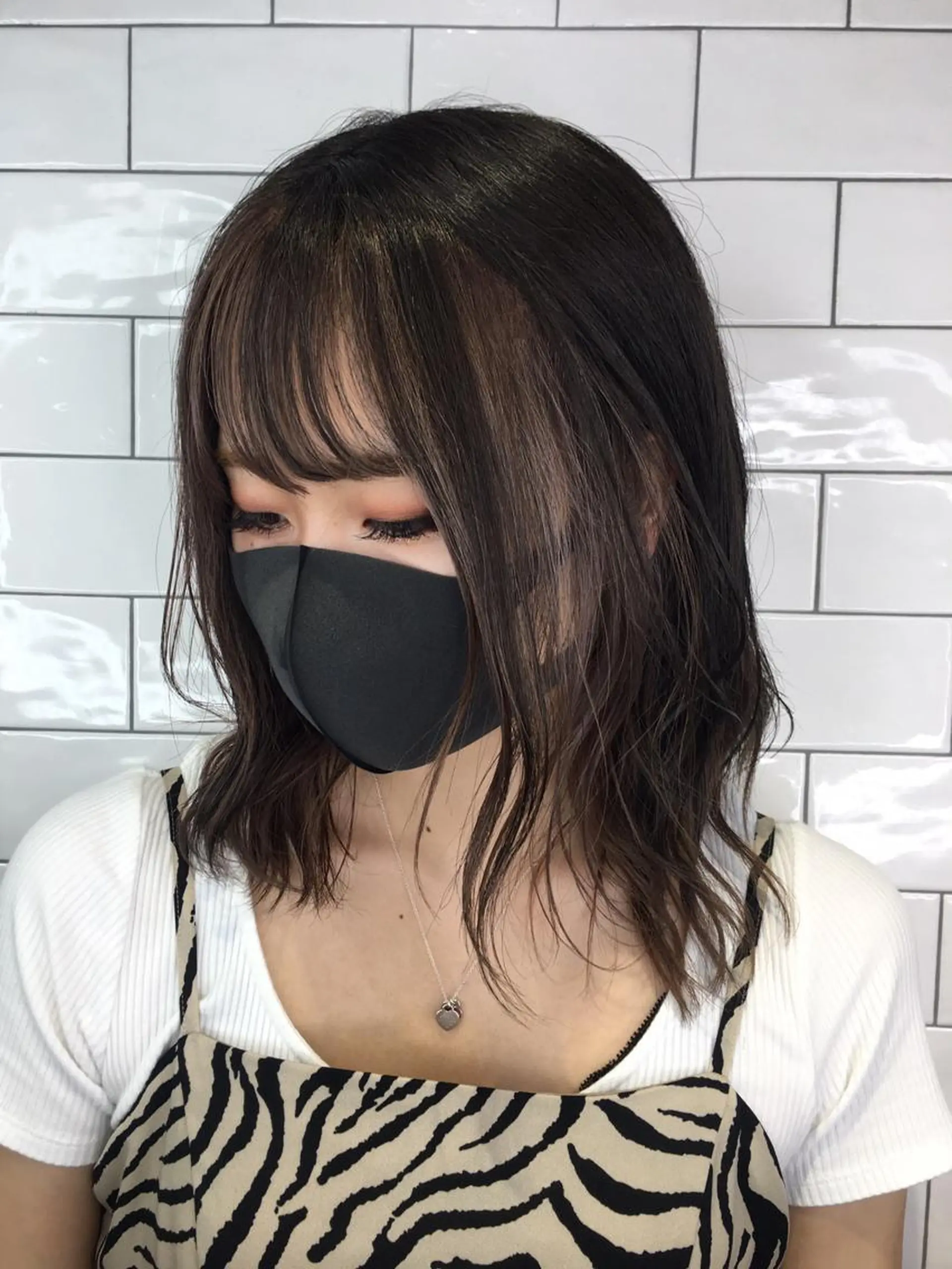 セミロング カラー もり まりものヘアスタイル