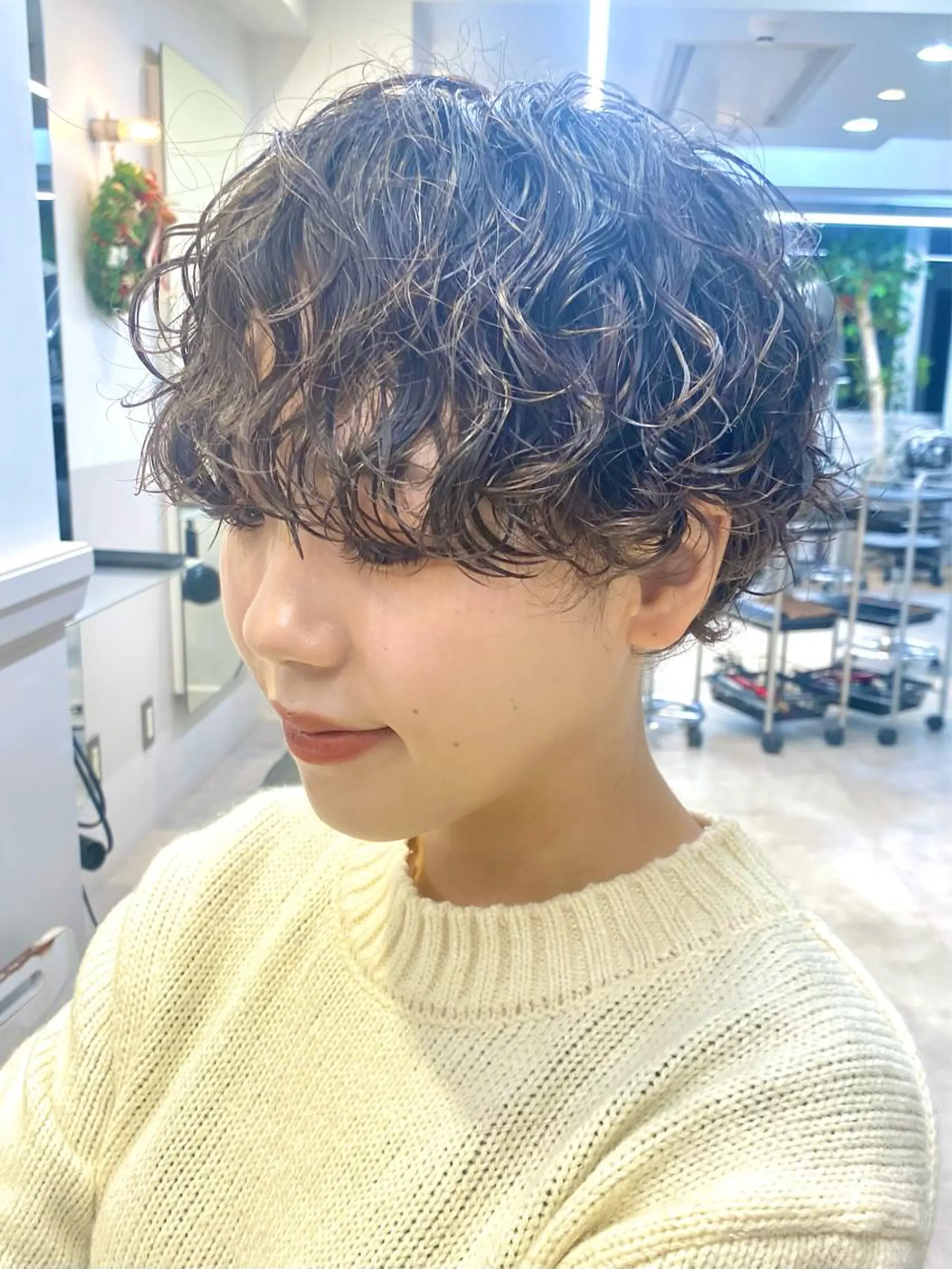 ショート パーマ 会田 渡夢のヘアスタイル