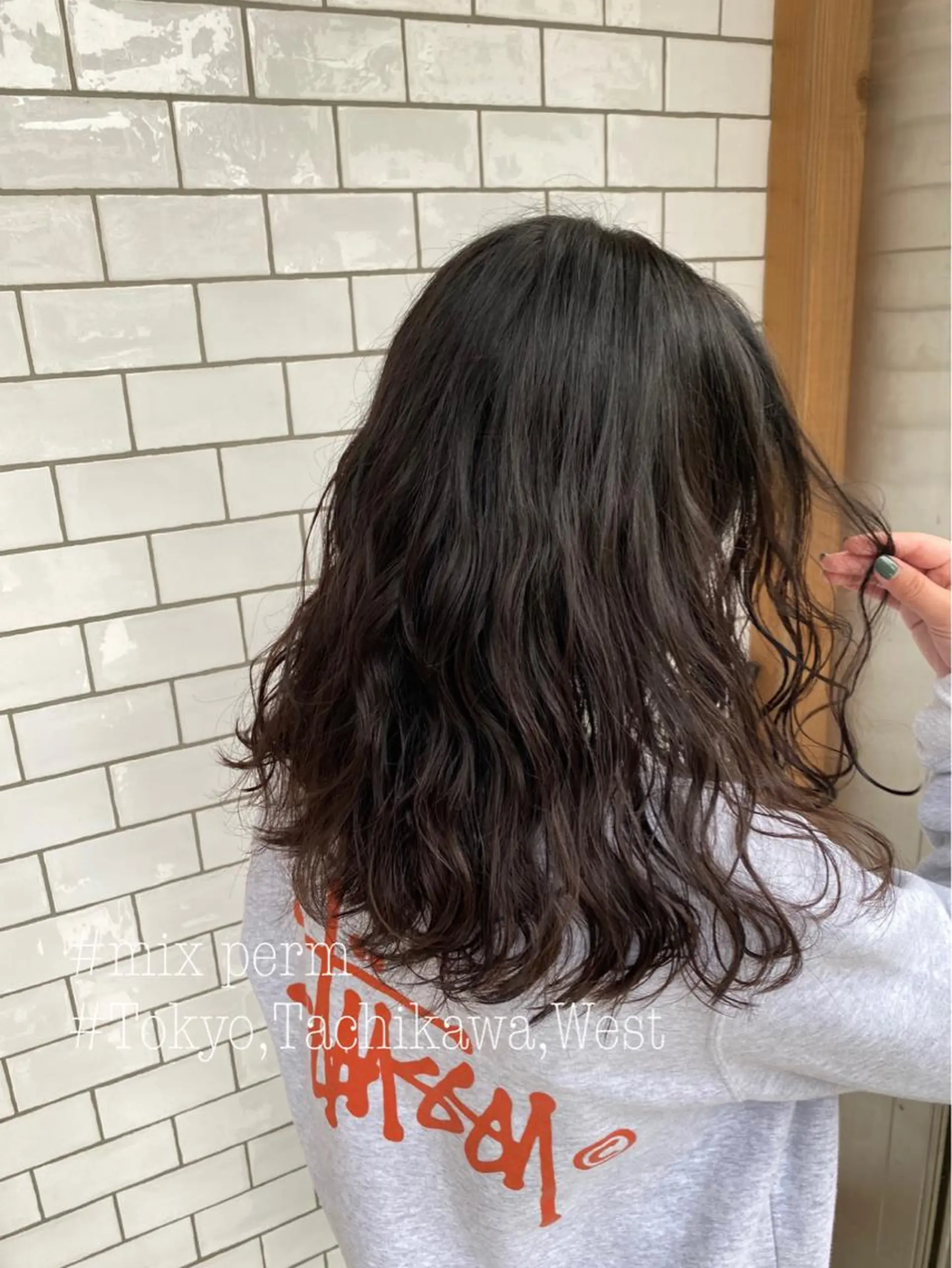 セミロング パーマ セミロングパーマ 竹嶌 健吾のヘアスタイル