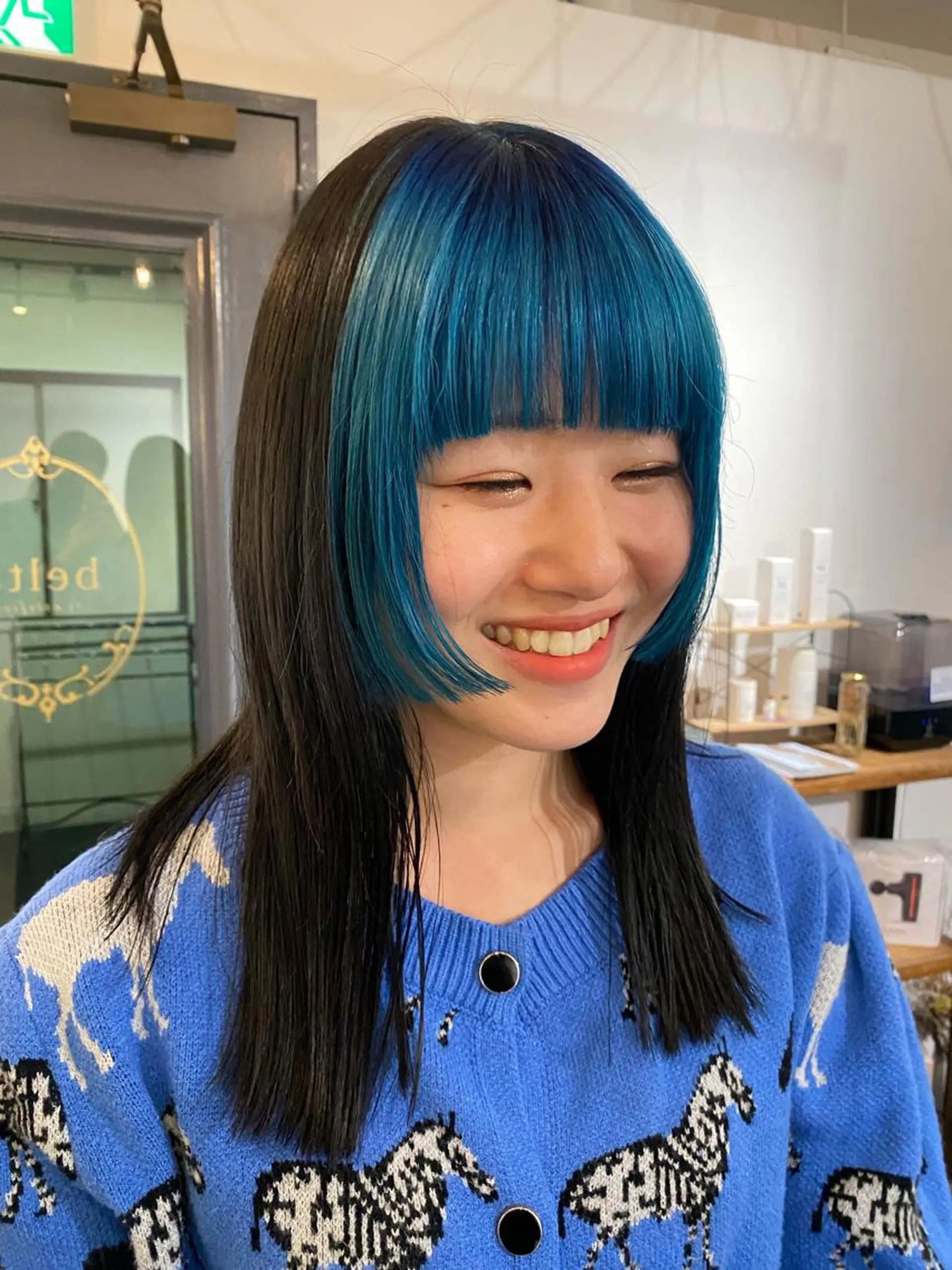 ロング カラー カット ヘアカラー トリートメント 梅田ハイトーン チダ ヒナノのヘアスタイル