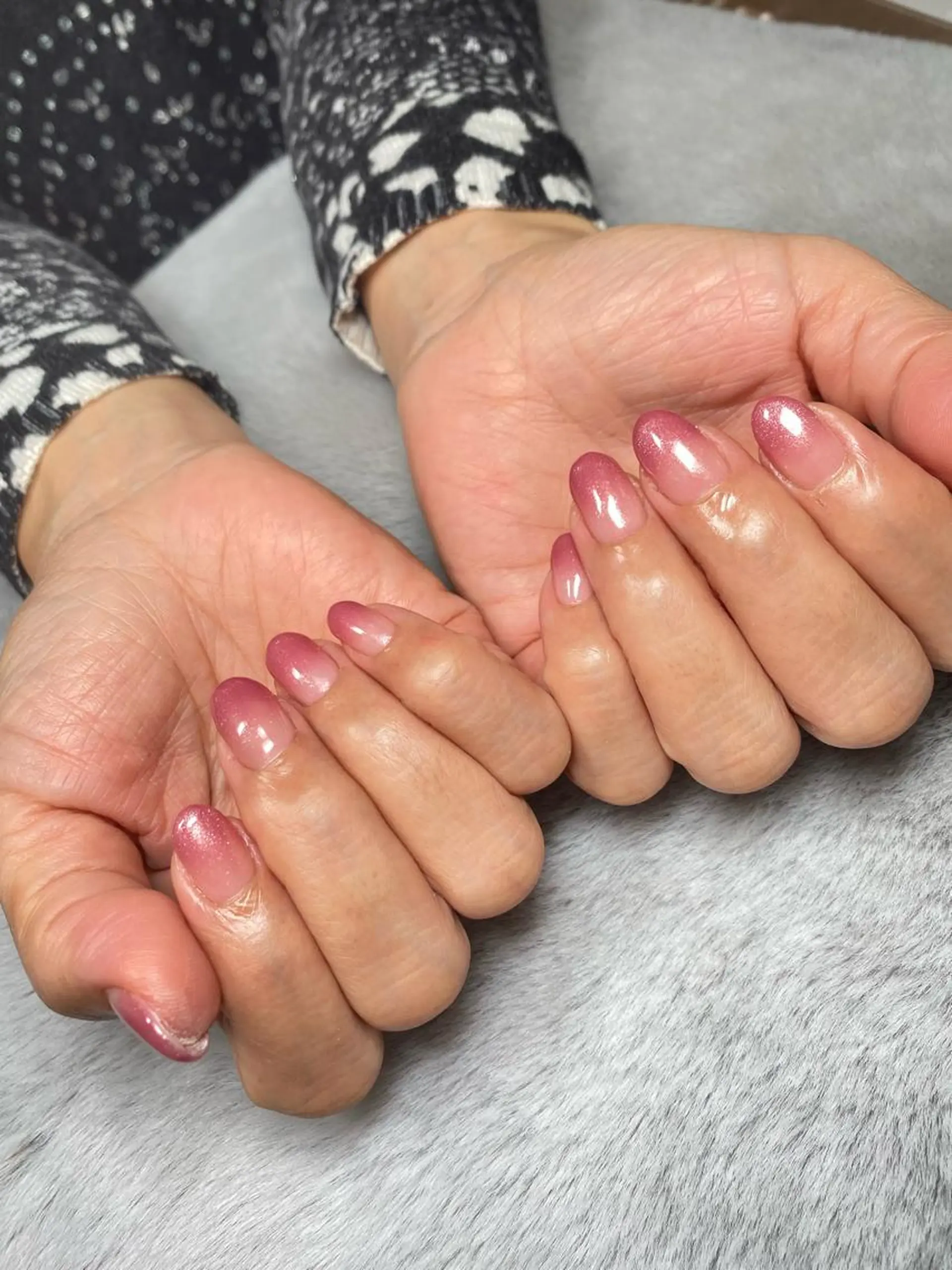 ネイル クリアネイル グラデーション ピンク ハンドネイル Bianca 美浜店 masuのネイルデザイン