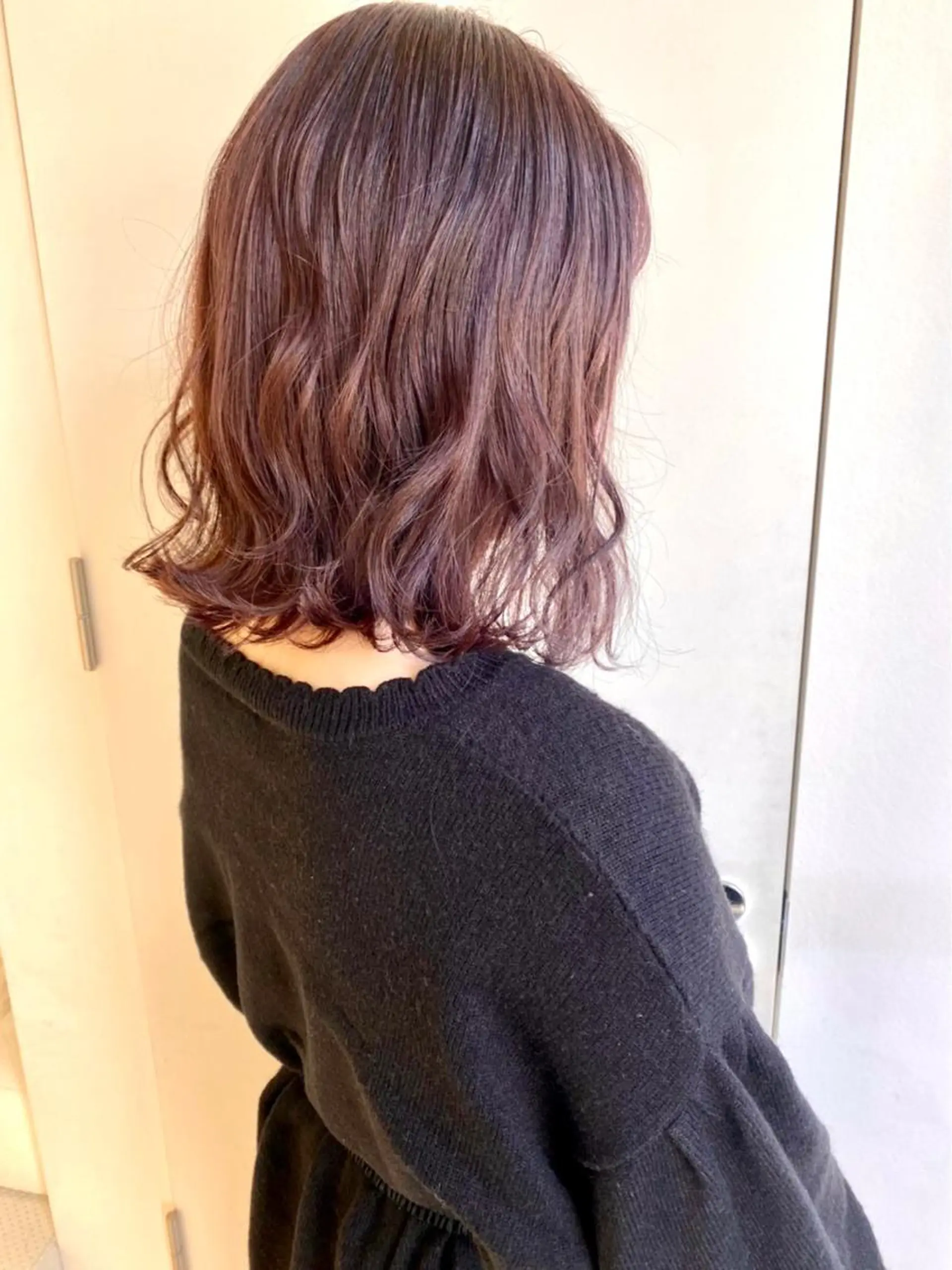ミディアム カラー ヘアアレンジ ベージュカラー ラテベージュ ピンクカラー GO TODAY  SHAiRE SALON岡山所属・Sana/ 耳ツボ/インナーのヘアスタイル