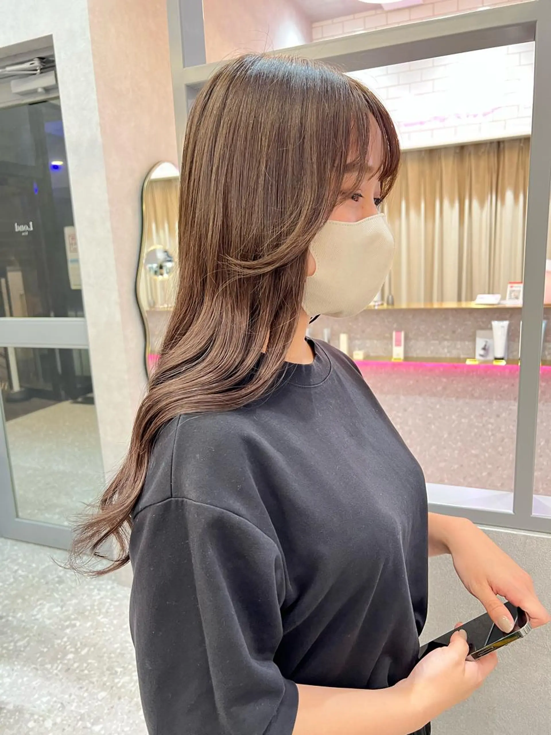 ロング カラー ヘアアレンジ ARIA💎縮毛矯正 ブリーチ💎複雑履歴のヘアスタイル