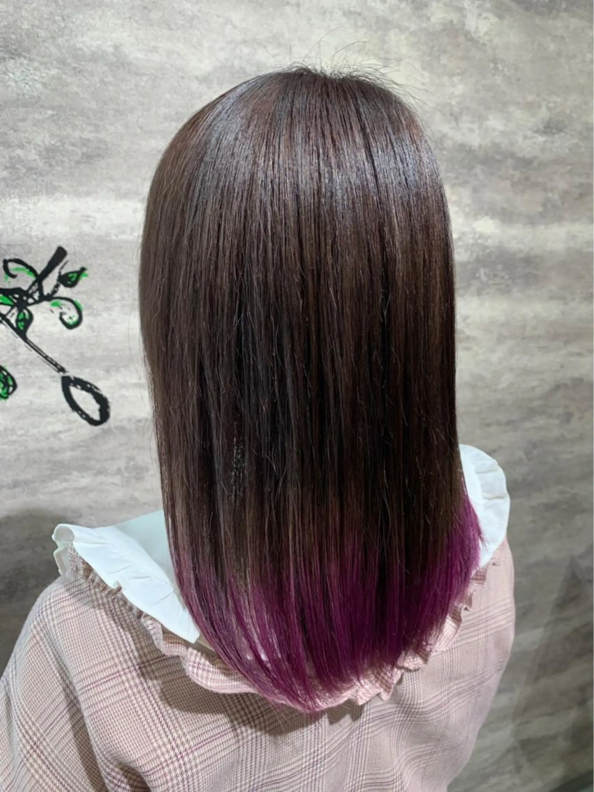 ミディアム カラー ピンクカラー ピンクパープル パープルカラー 🫟Blanco🫟 Color&Careのヘアスタイル