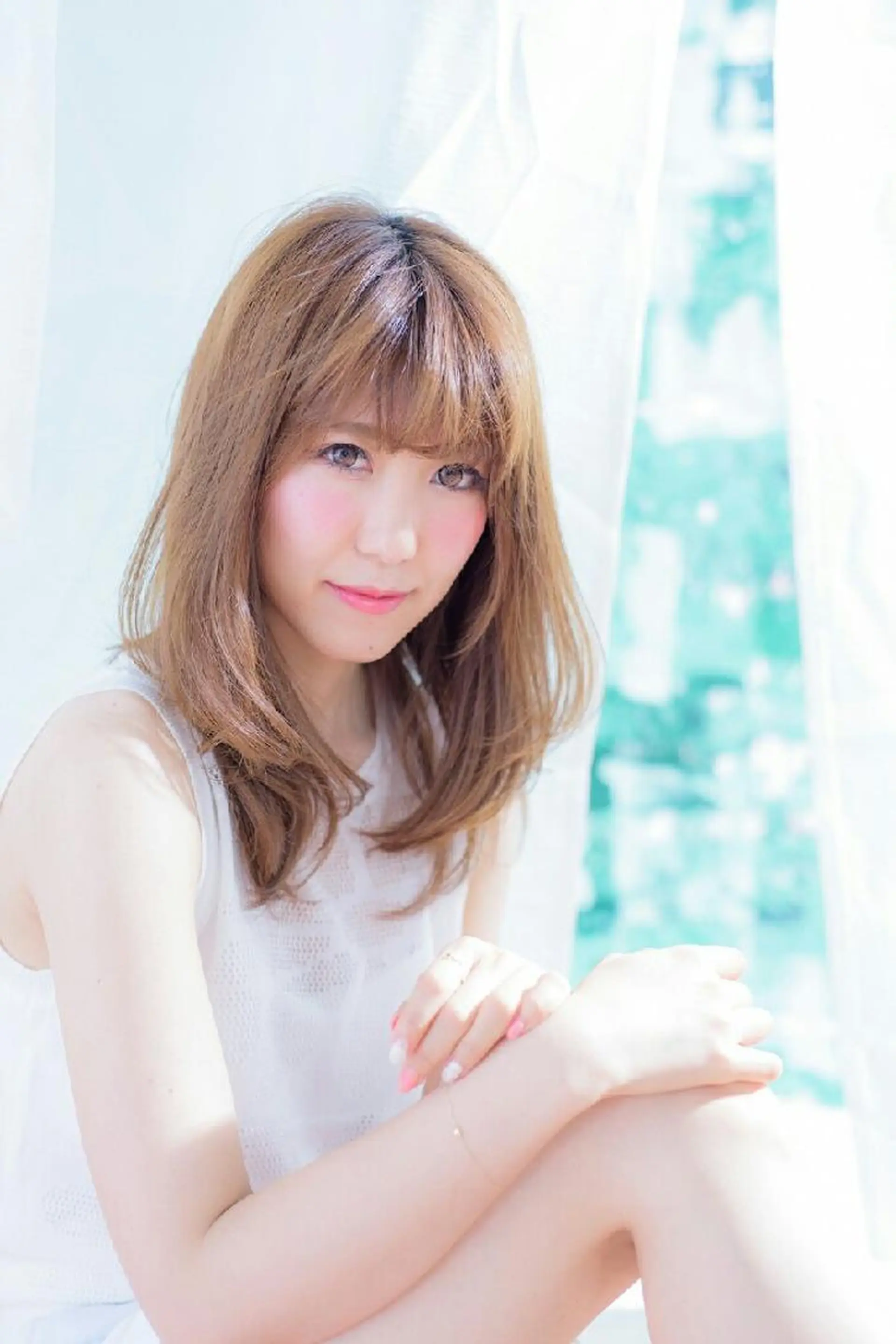 ミディアム セミロング カラー パーマ ショート ロング アッシュ 透明感カラー グラデーションカラー ロング ショート、ボブ 白髪ぼかし高橋潤一のヘアスタイル