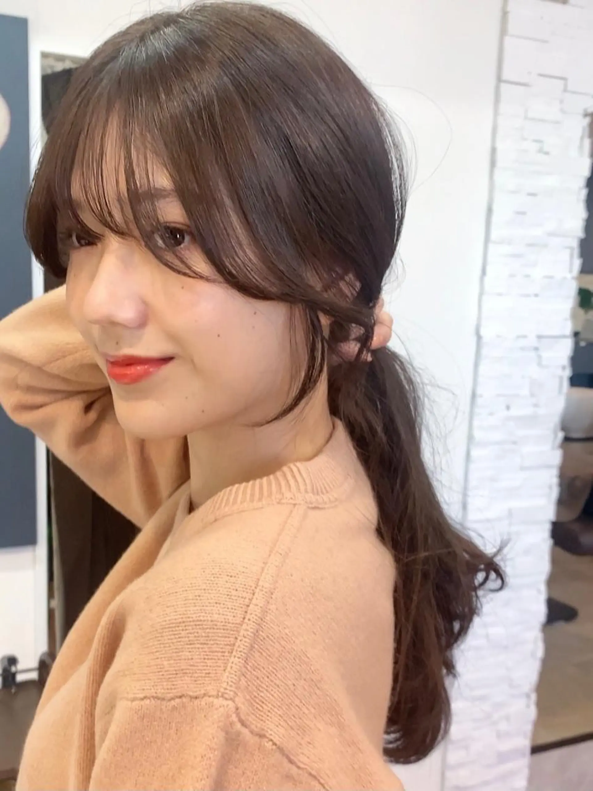 セミロング カット パーマ 古沢 新のヘアスタイル