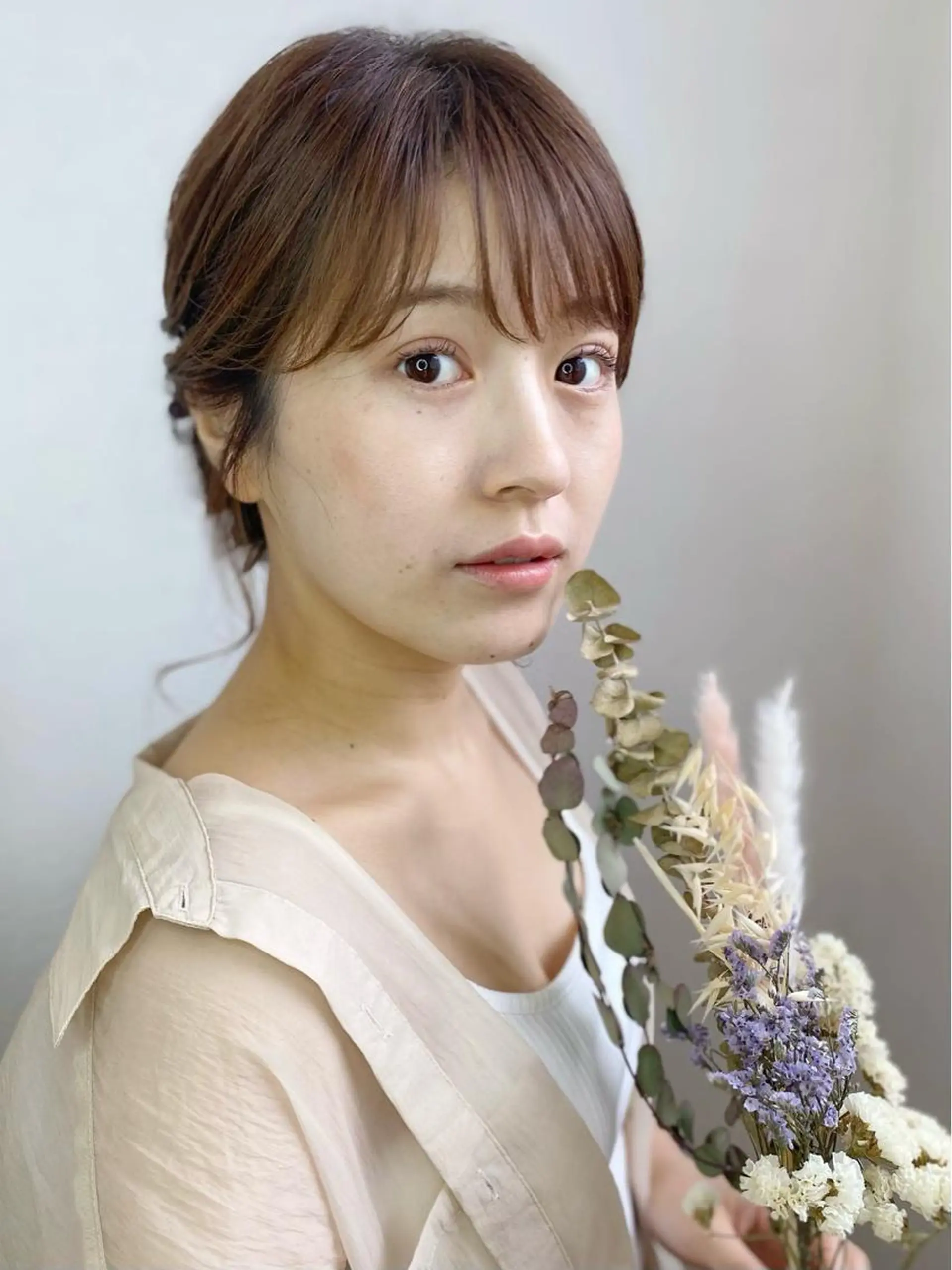 セミロング ヘアアレンジ 結婚式・ブライダル ヘアセット 💓永坂　美由紀💓 Aujuaソムリエのヘアスタイル