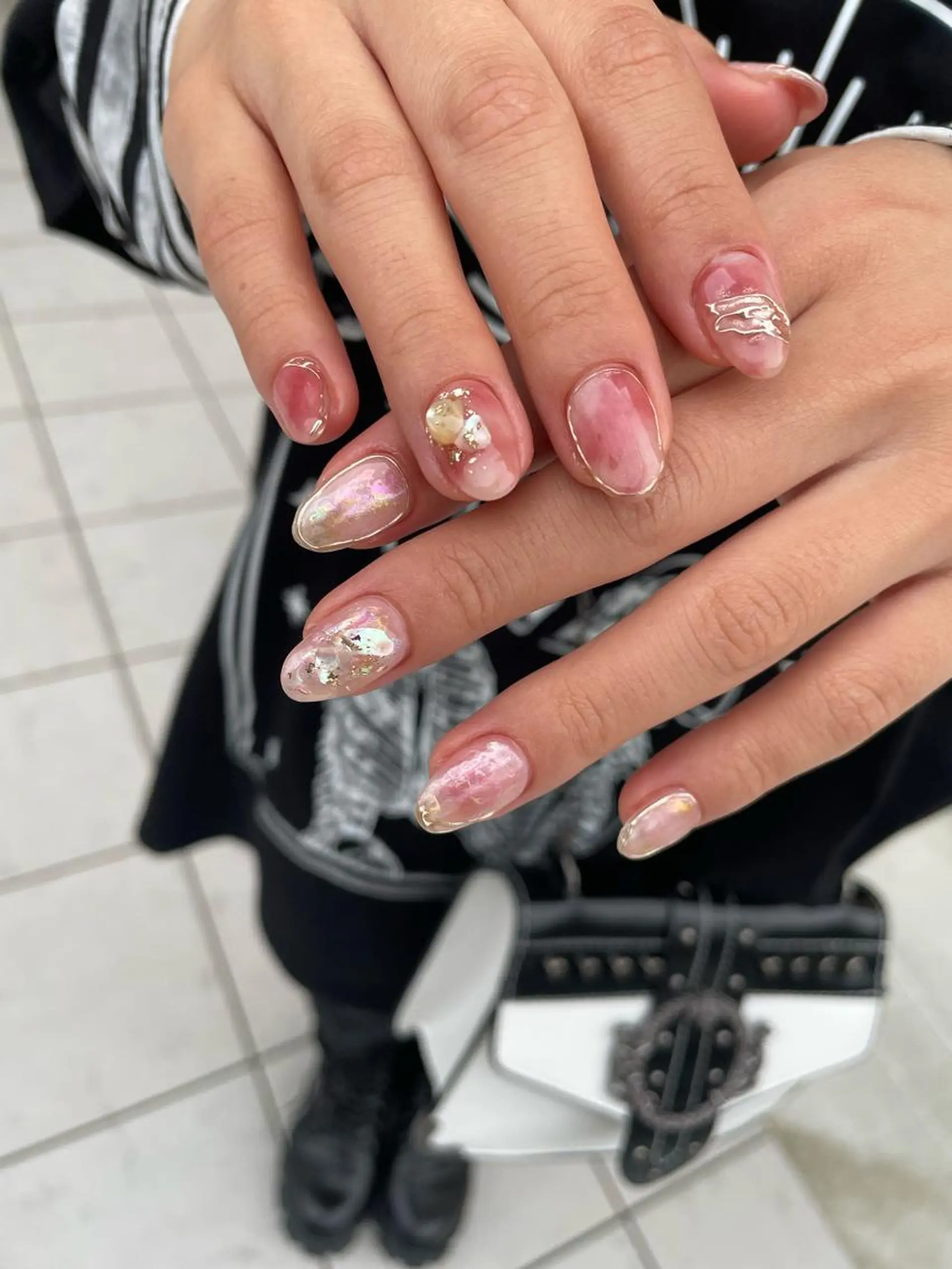 ロング カラー ヘアアレンジ キッズ ネイル マツエク・マツパ 福田 加奈のネイルデザイン