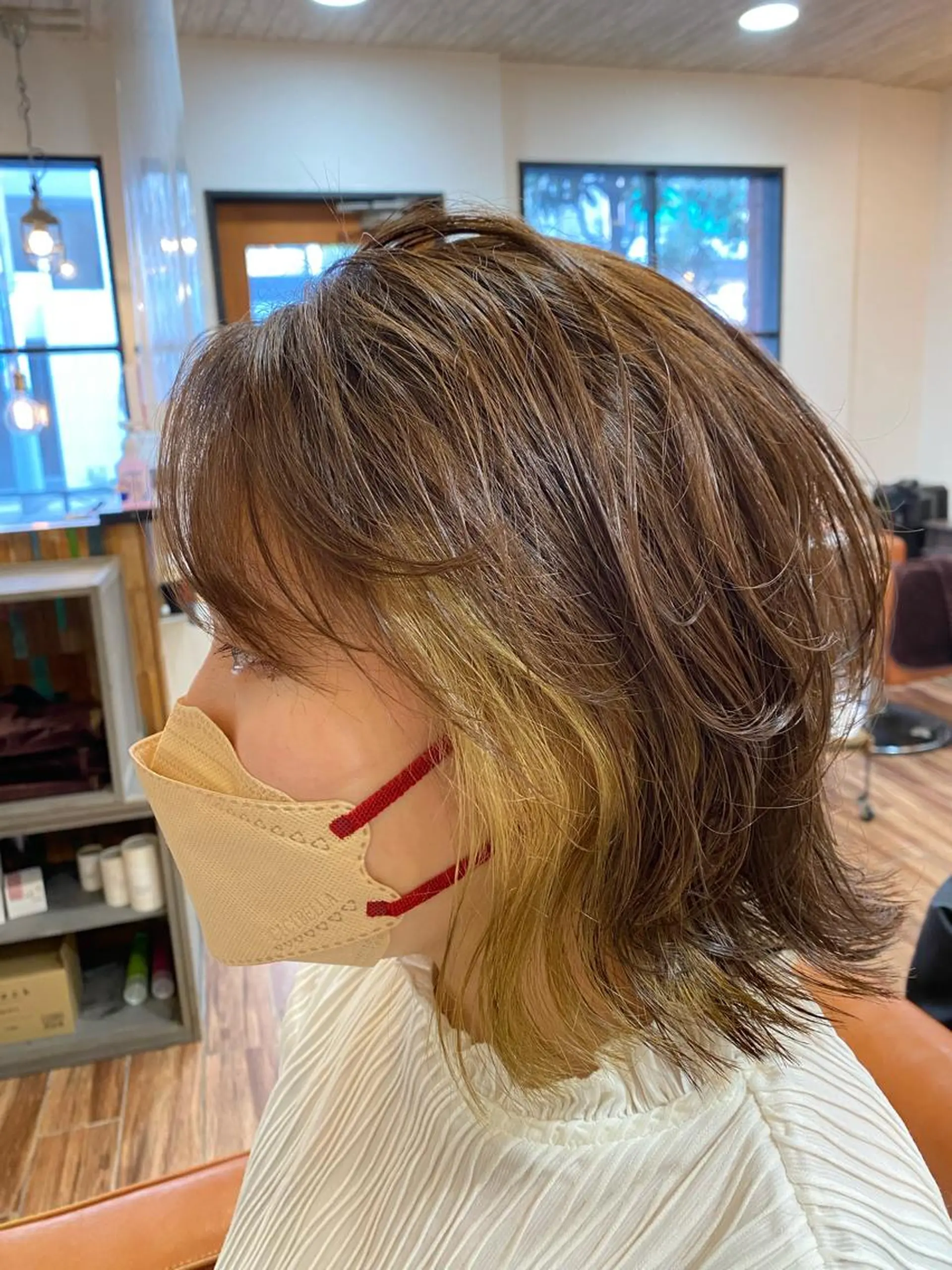 ミディアム カット ヘアカラー トリートメント Keshiki   hair design所属・くびれショート・ボブ カットorパーマ特化のヘアスタイル