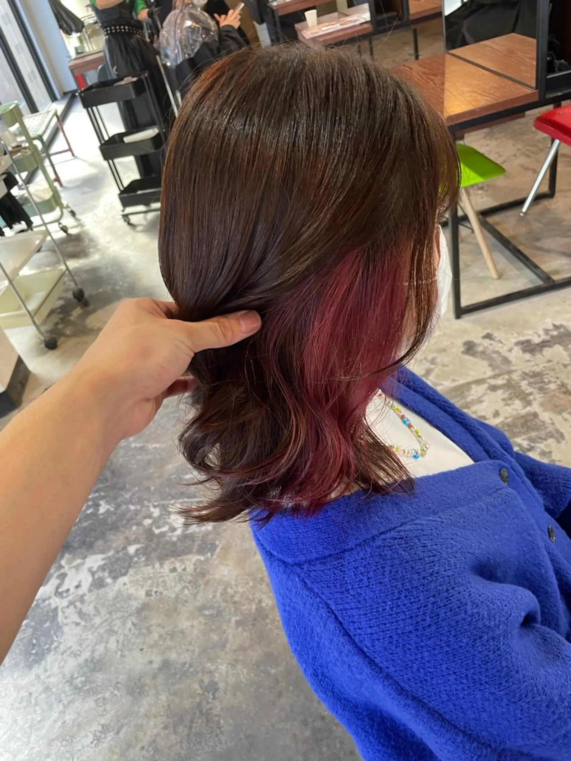 ミディアム カラー ベージュカラー インナーカラー ボブ ボブインナー La fith hair ray所属・メンズ/パーマ/ ブリーチ/KAITOのヘアスタイル