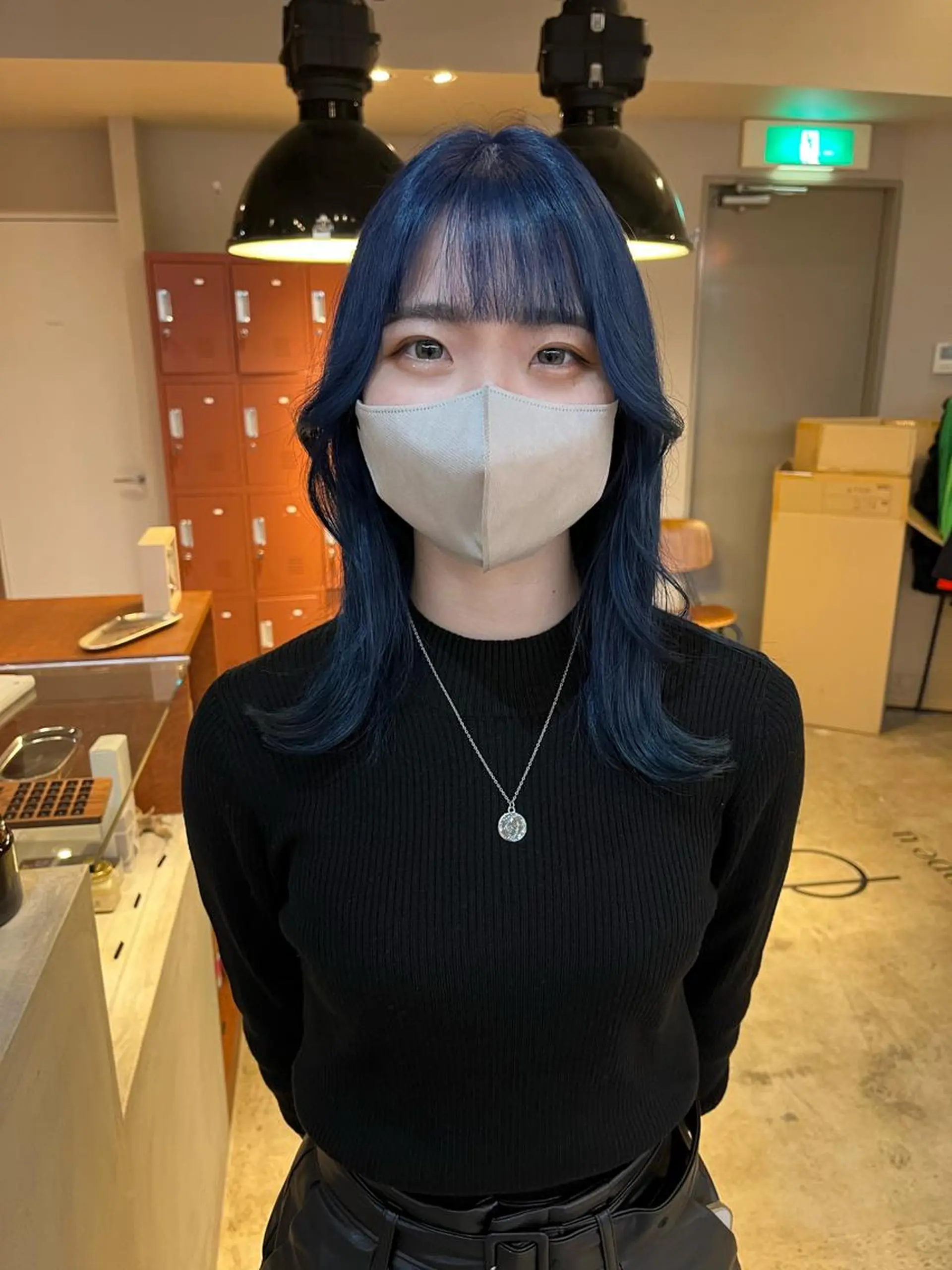 ミディアム カラー ブリーチ ブルーカラー 韓国風ヘア ヘアカラー トリートメント 🩷ハイトーン透明感 レイヤー🩷ユリカのヘアスタイル