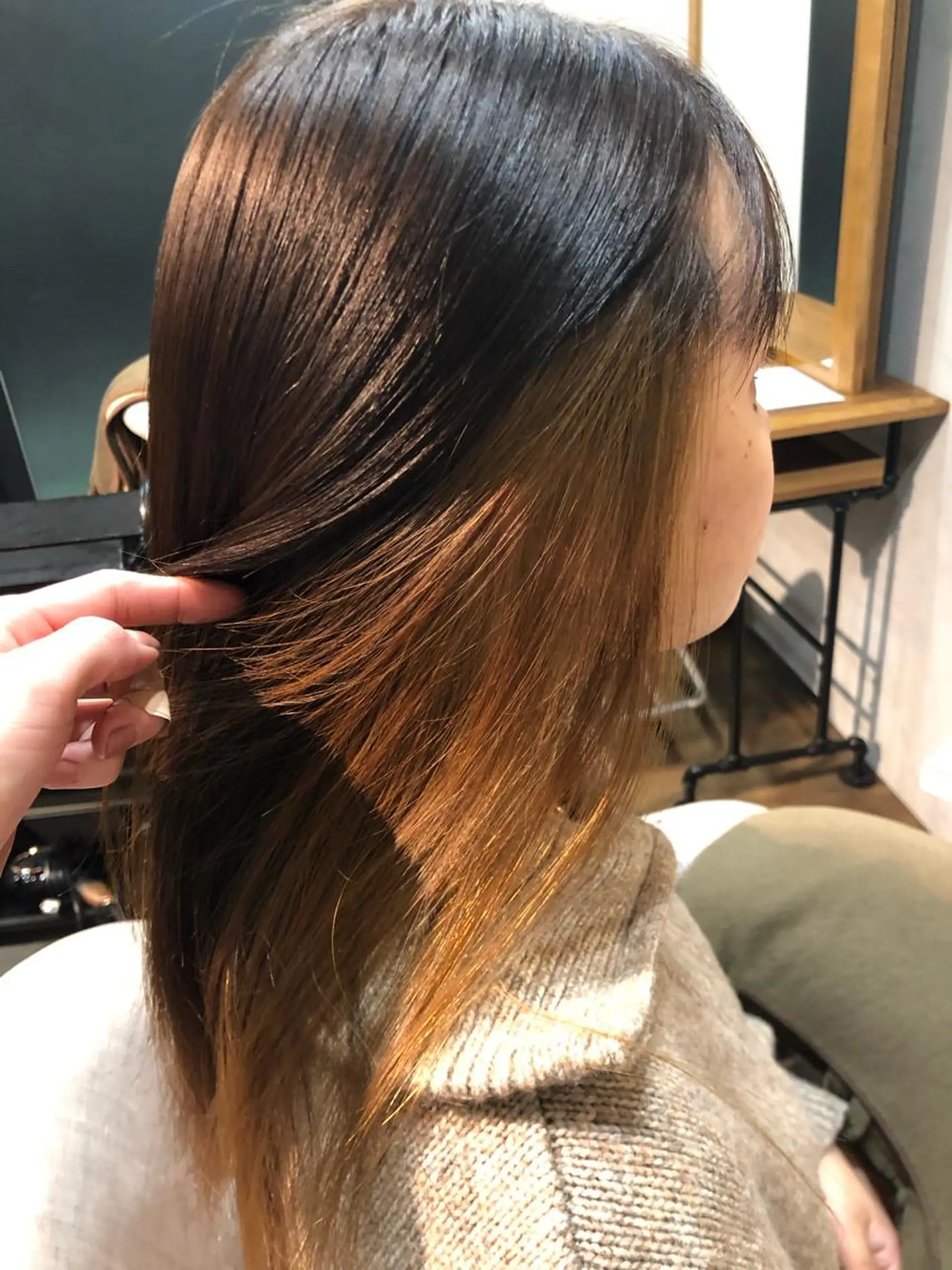 カラー ベージュカラー インナーカラー Hair&Make Nahoのマツエク・マツパデザイン