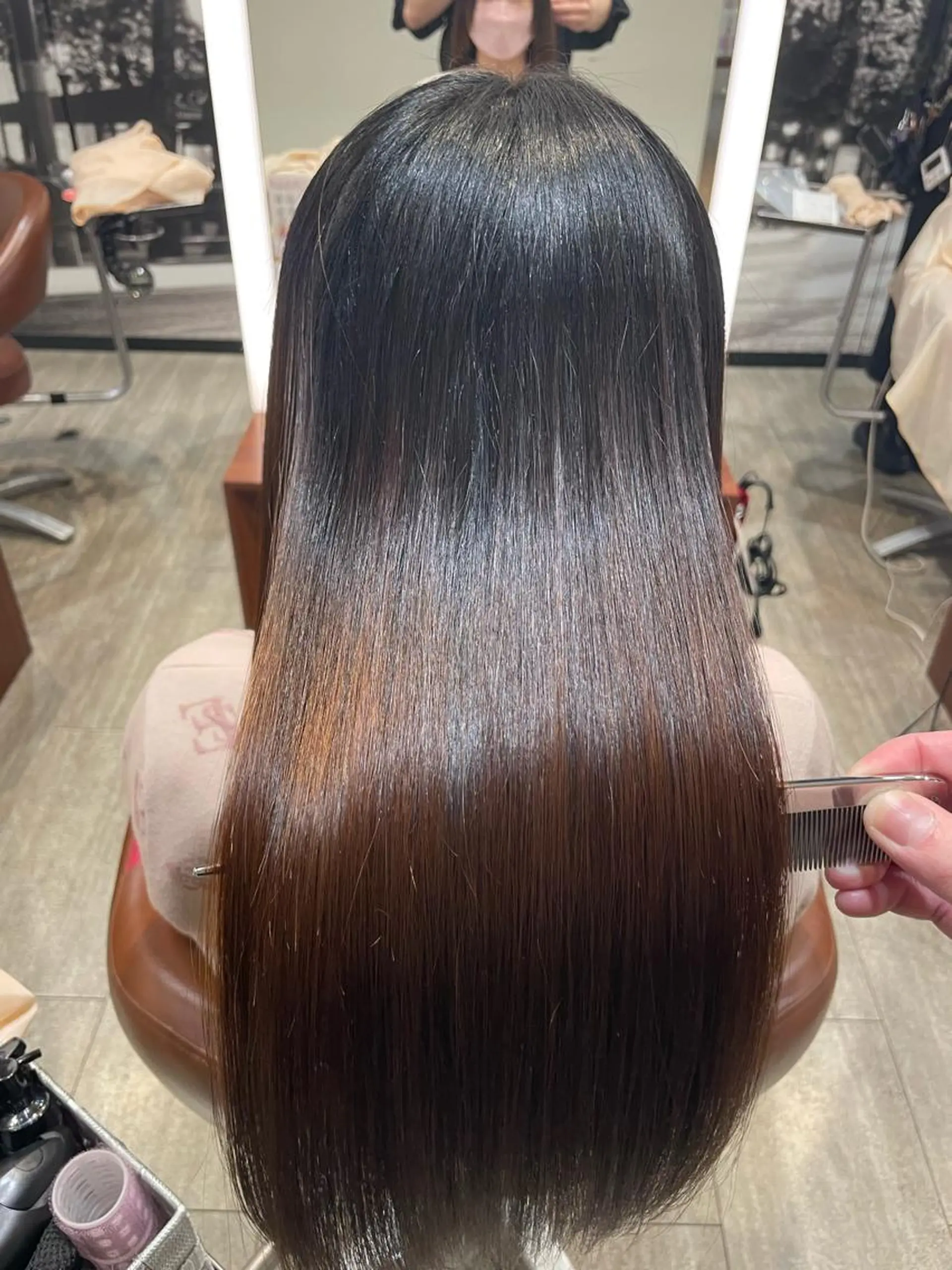 セミロング カラー パーマ カット ヘアカラー トリートメント 縮毛矯正/髪質改善/ 石橋代智のヘアスタイル