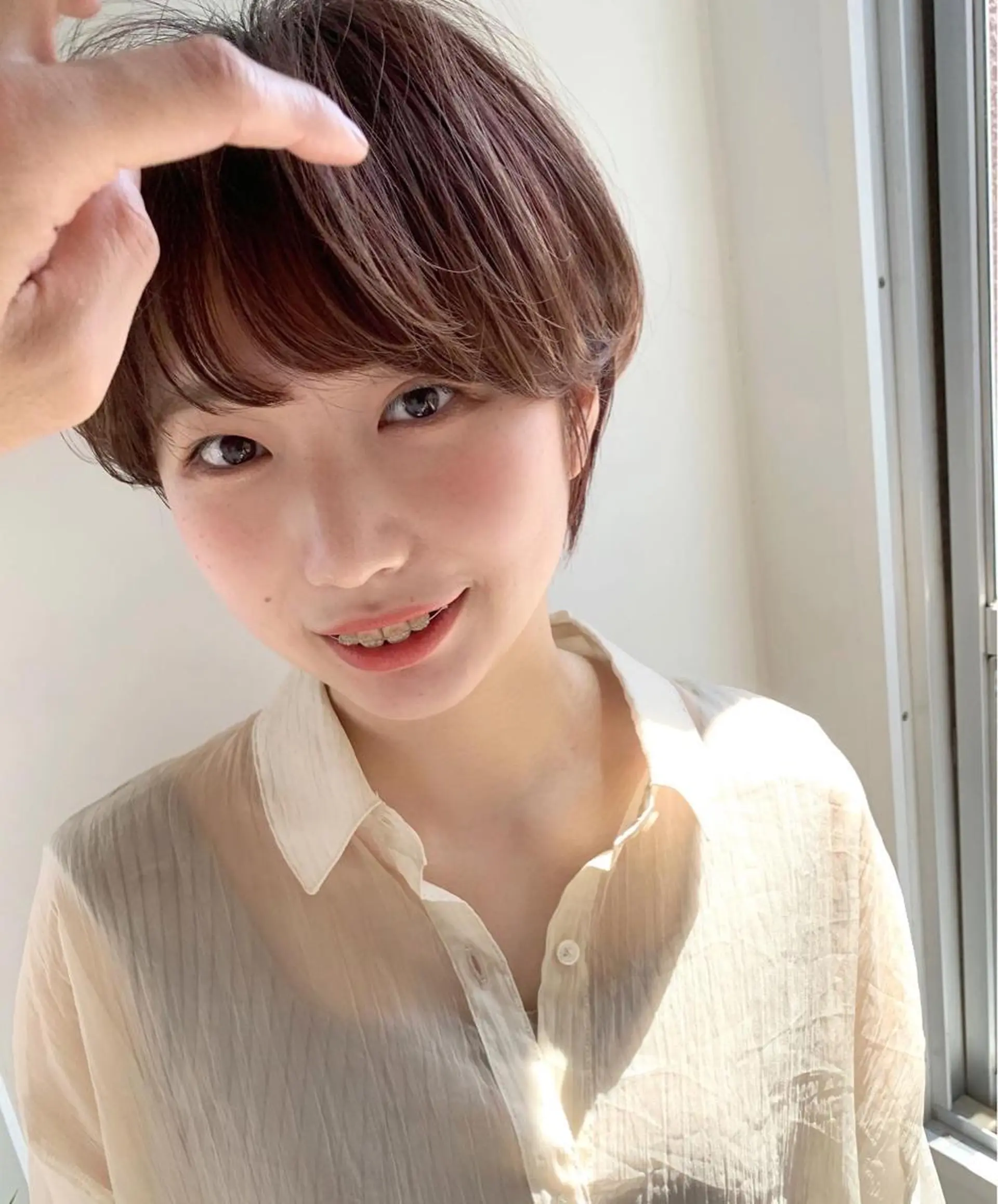 ショート カラー 縮毛矯正/ショート/ レイヤー/畑中正敏のヘアスタイル