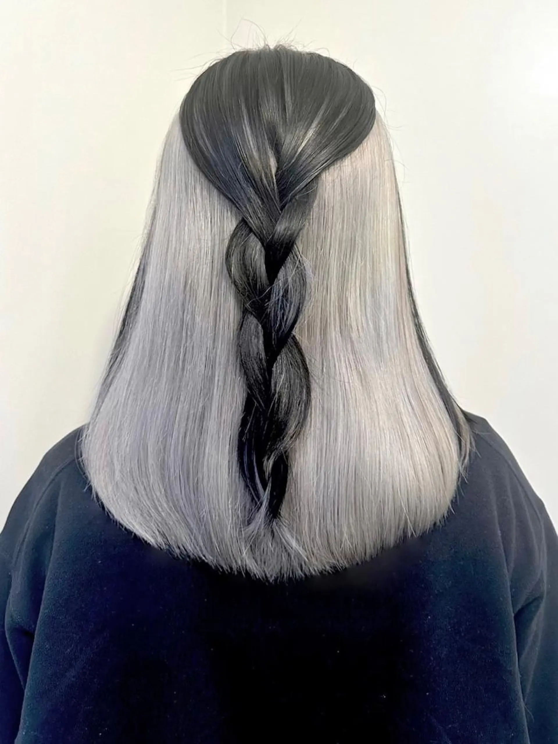 セミロング カラー ヘアカラー ブリーチ毛対応酸性 ストレート🌈サキのヘアスタイル