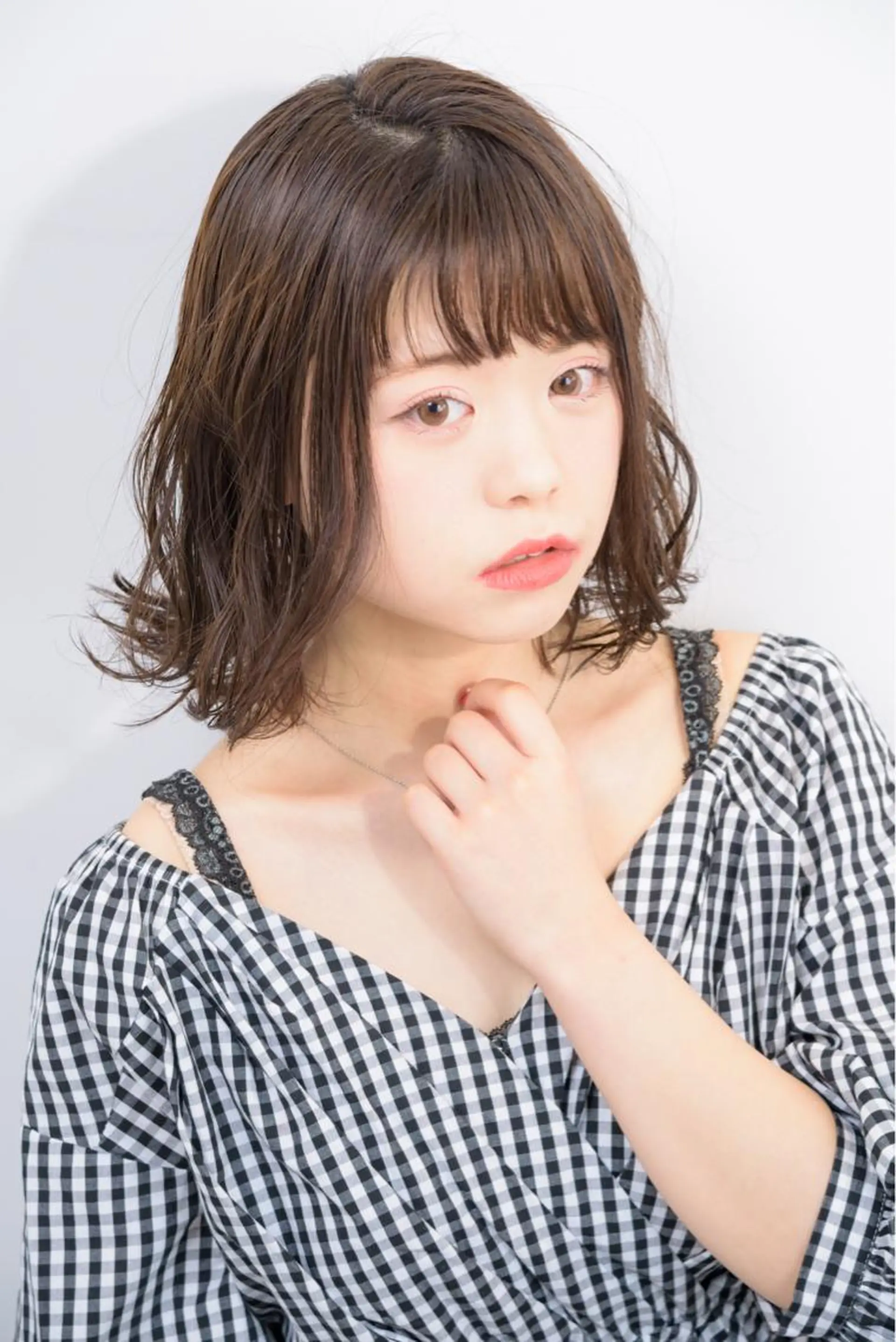 ミディアム カラー パーマ 外ハネヘア Maeda マエダのヘアスタイル