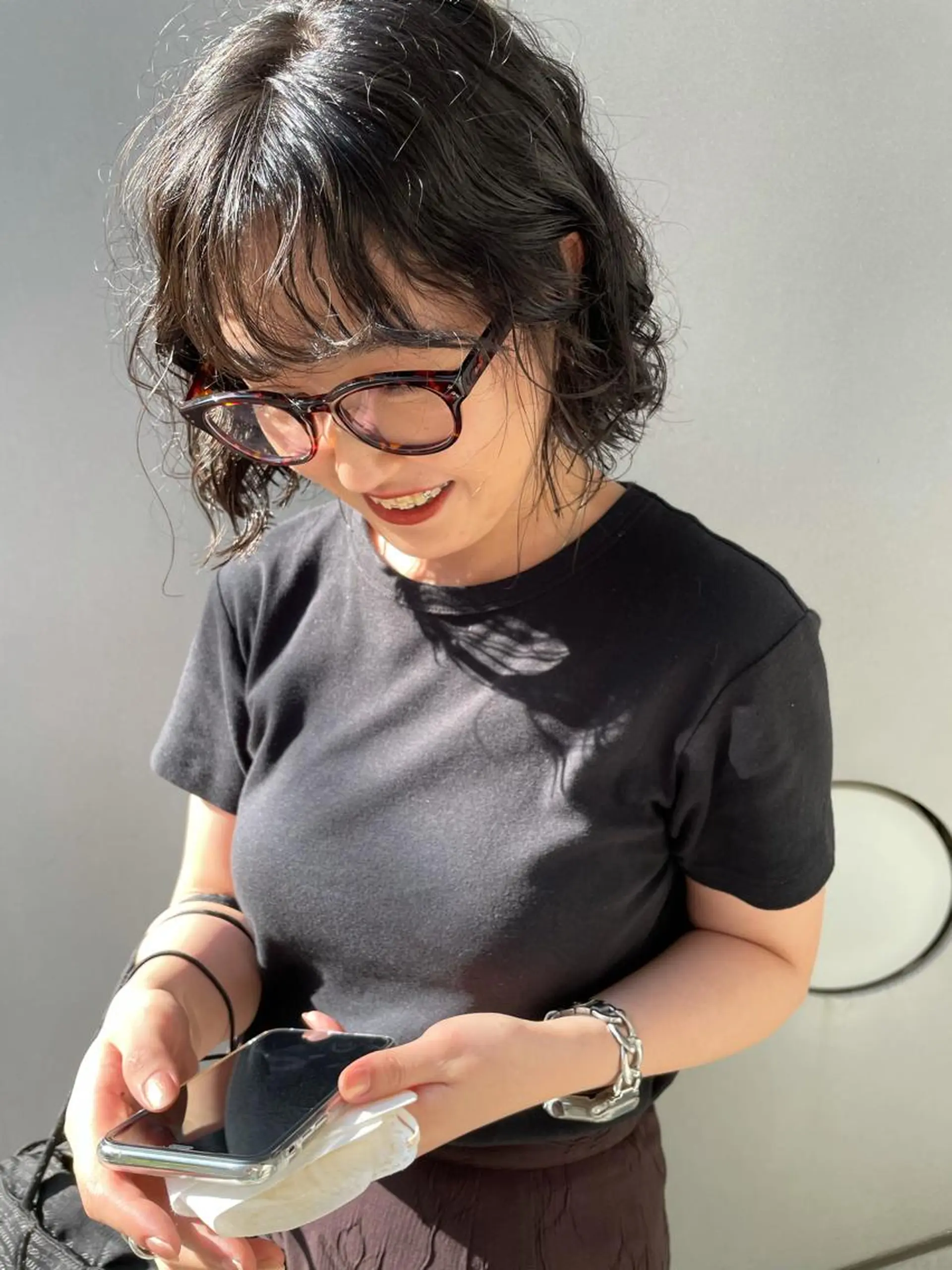 ミディアム パーマ キッズ カット パーマ トリートメント オトナヘア🌸 harukaのヘアスタイル