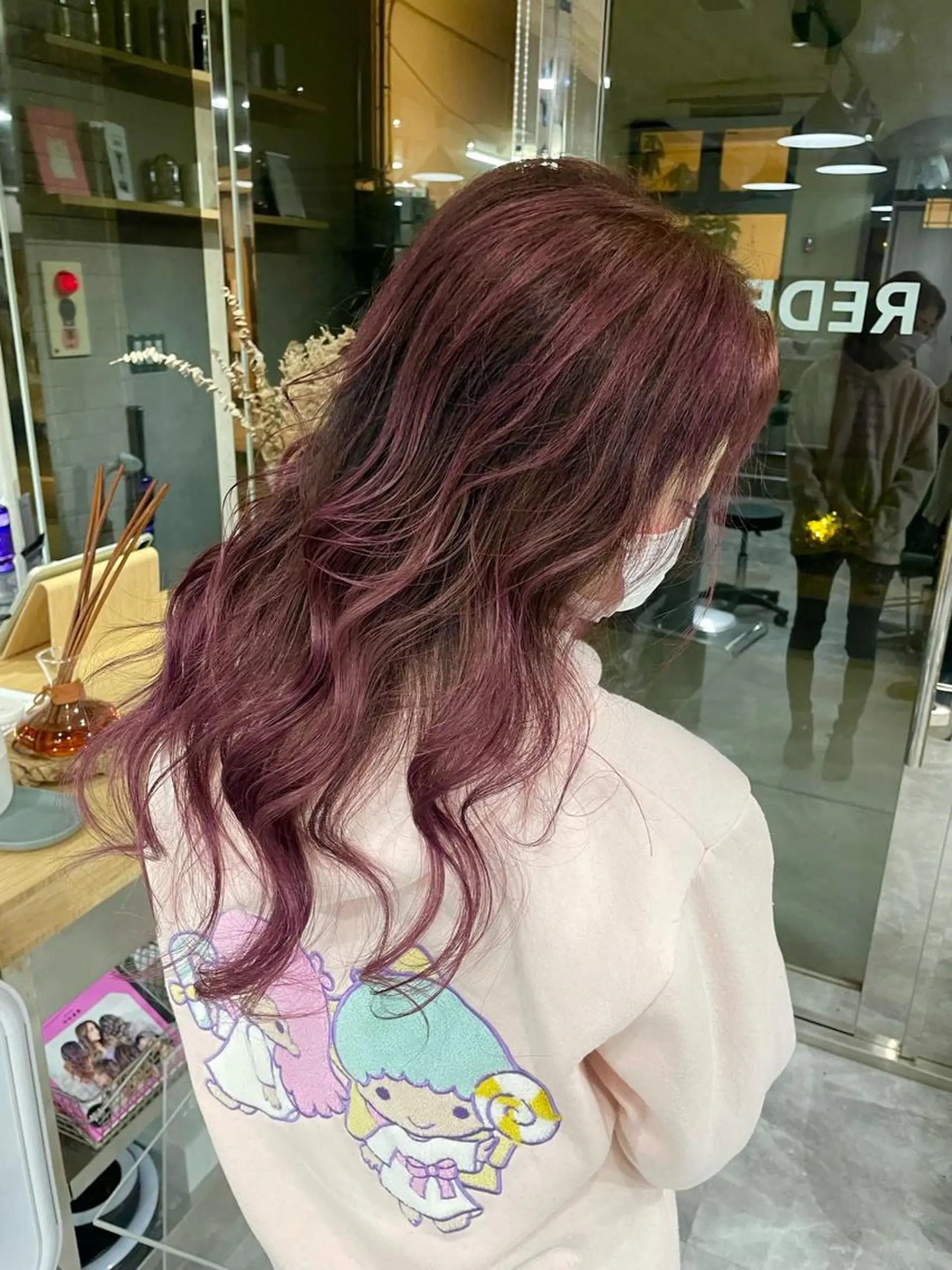 セミロング ピンクラベンダー レイヤーカット REDEAL SHIBUYA所属・maya/レイヤー カット/ミインパーマのヘアスタイル