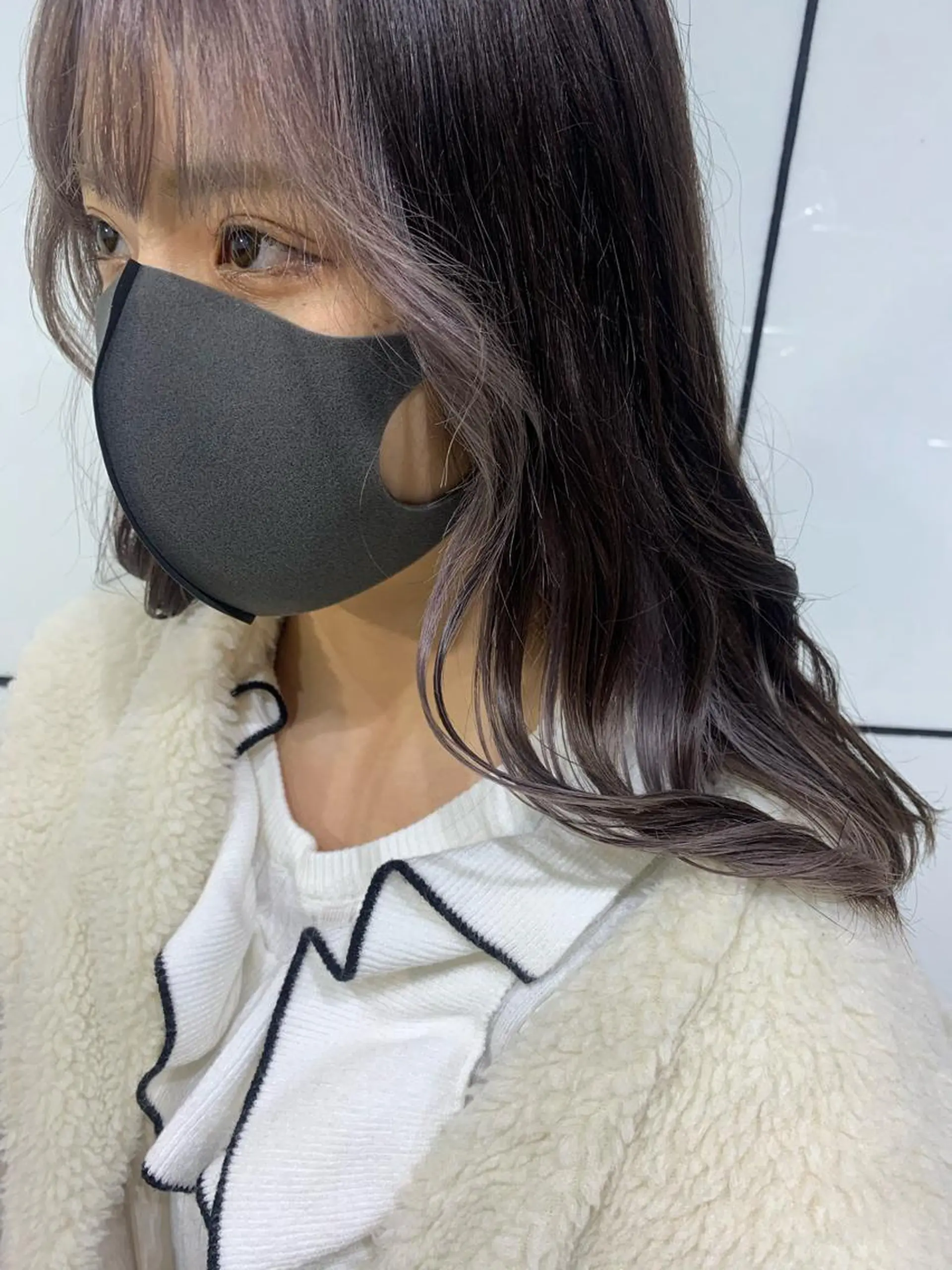 ロング カラー ミストバング  フェイスフレーミング ヘアカラー トリートメント 韓国ヘア🦋 MIYUのヘアスタイル